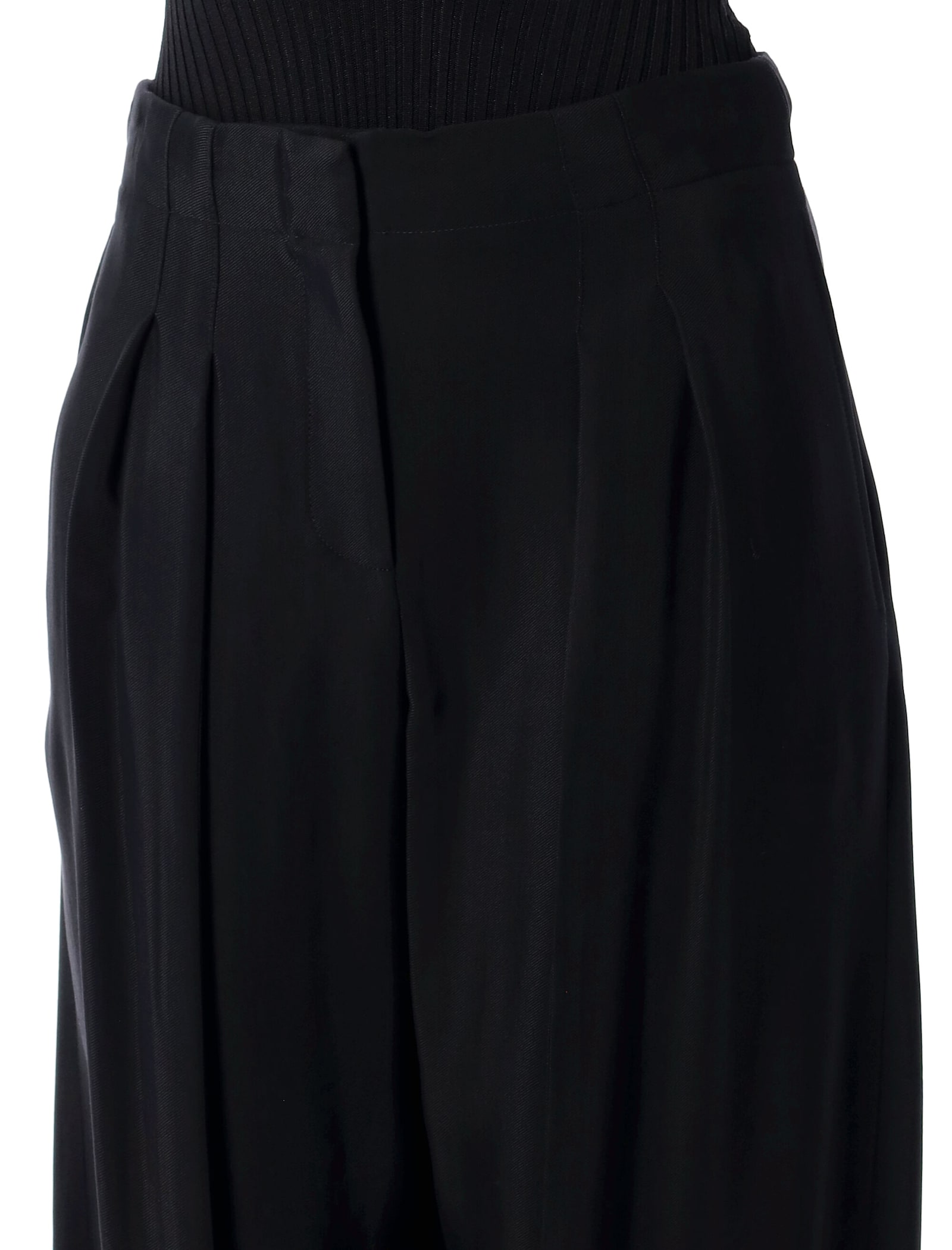 Shop Mugler Pierced Loose Tailored Trousers In Black