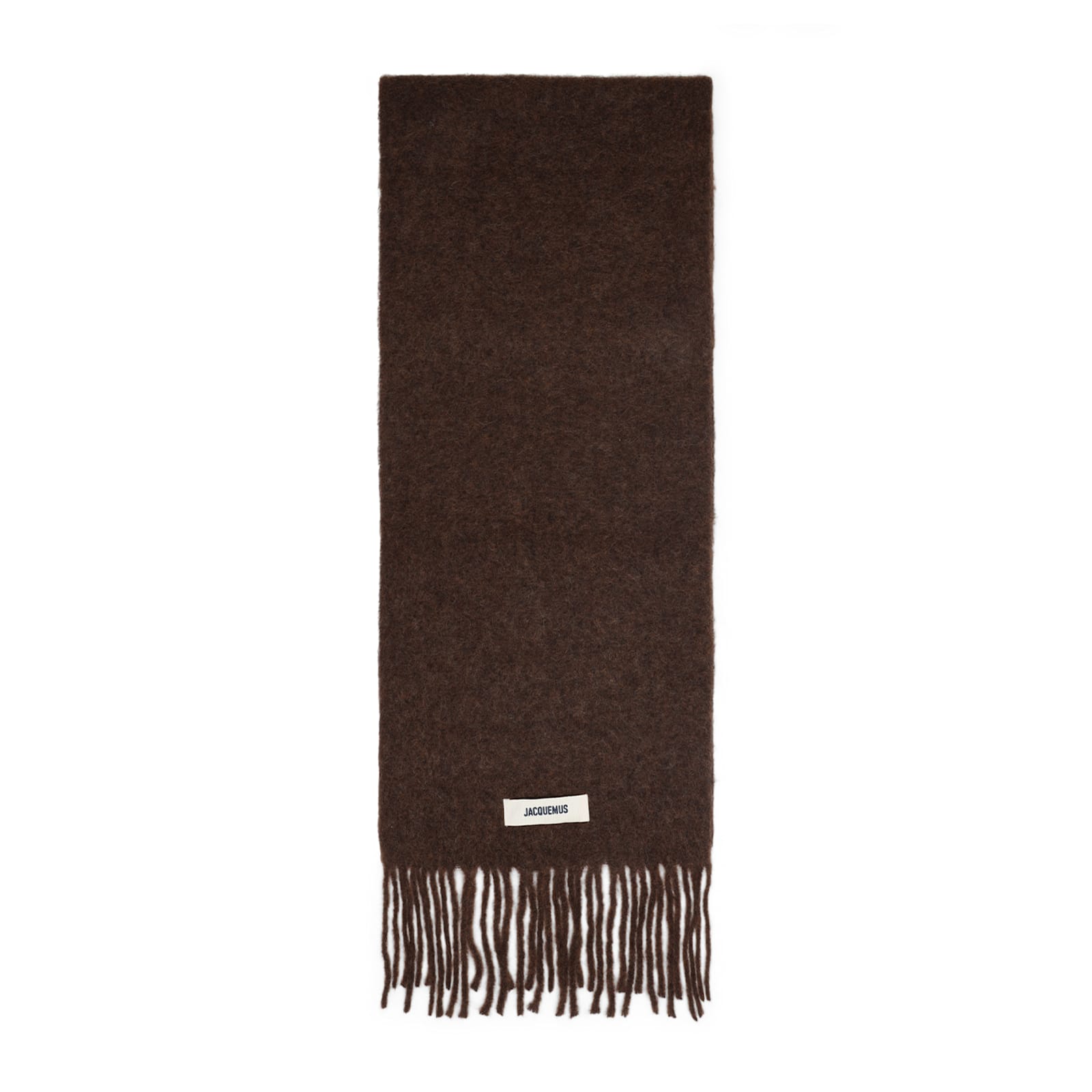 Jacquemus Brown Alpaca L Echarpe Carro Scarf In Brown