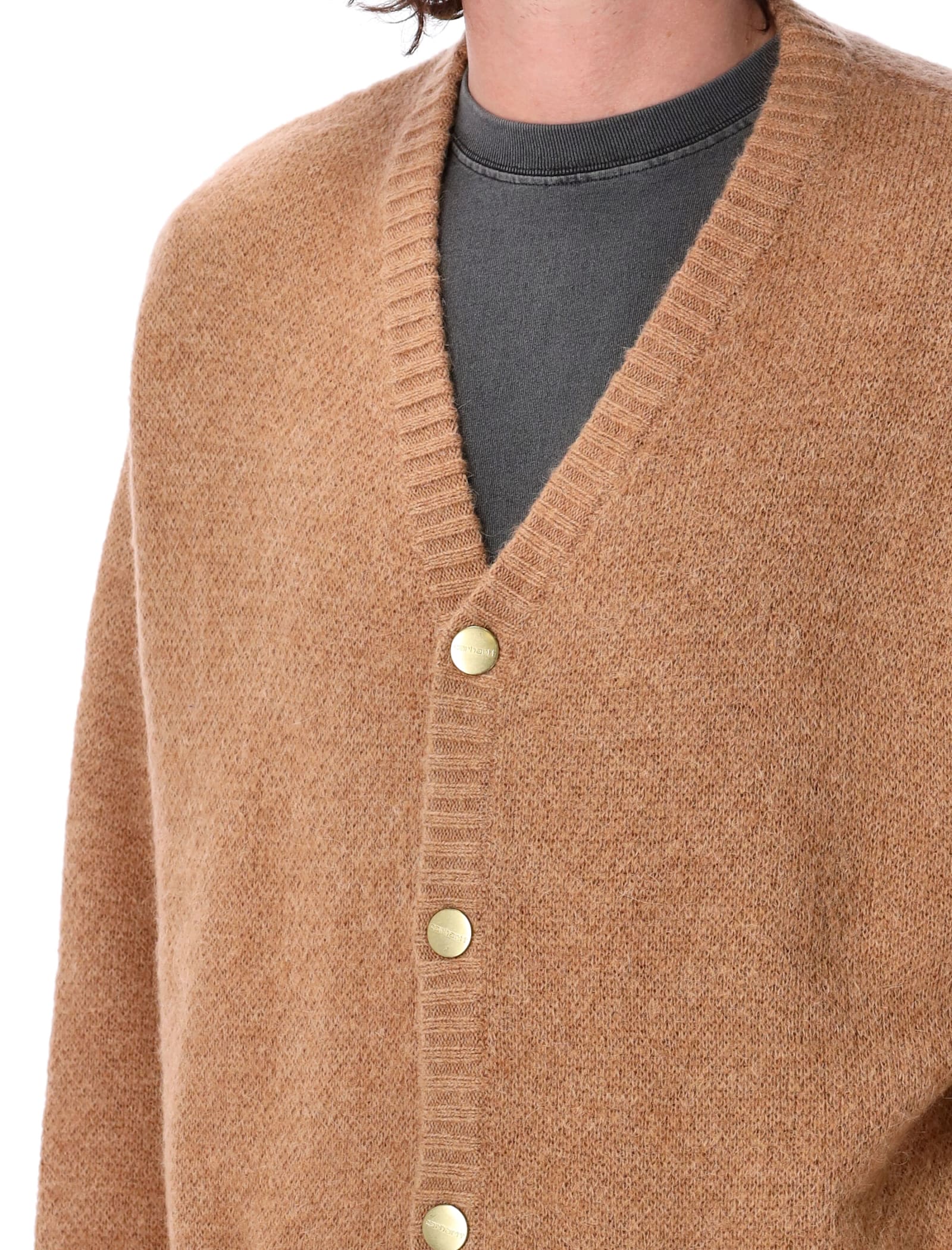 Shop Carhartt Merton Cardigan In Peanuts