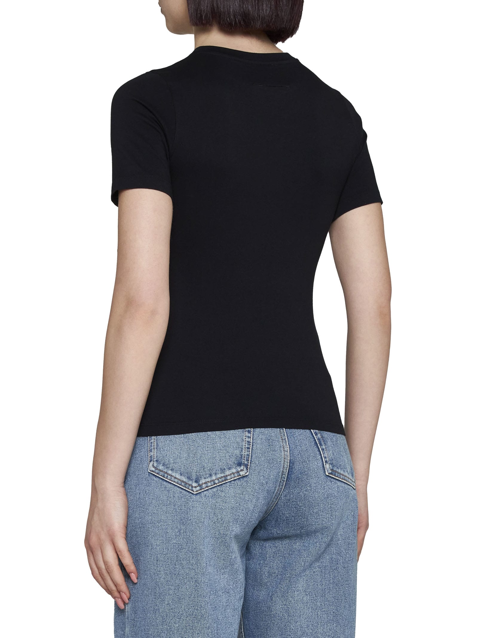 Shop Mm6 Maison Margiela T-shirt In Black