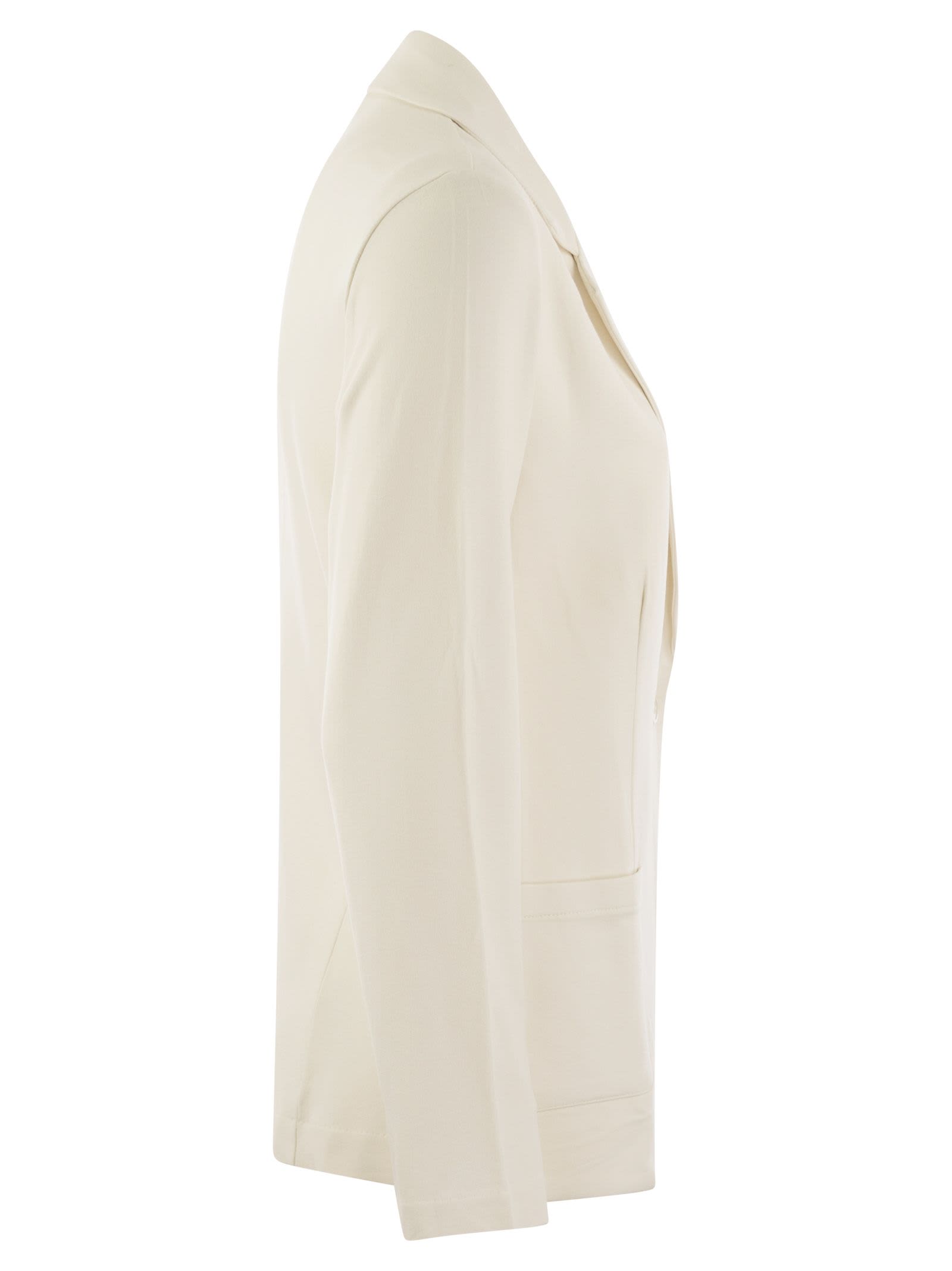 Shop Majestic Viscose Blazer In Cream