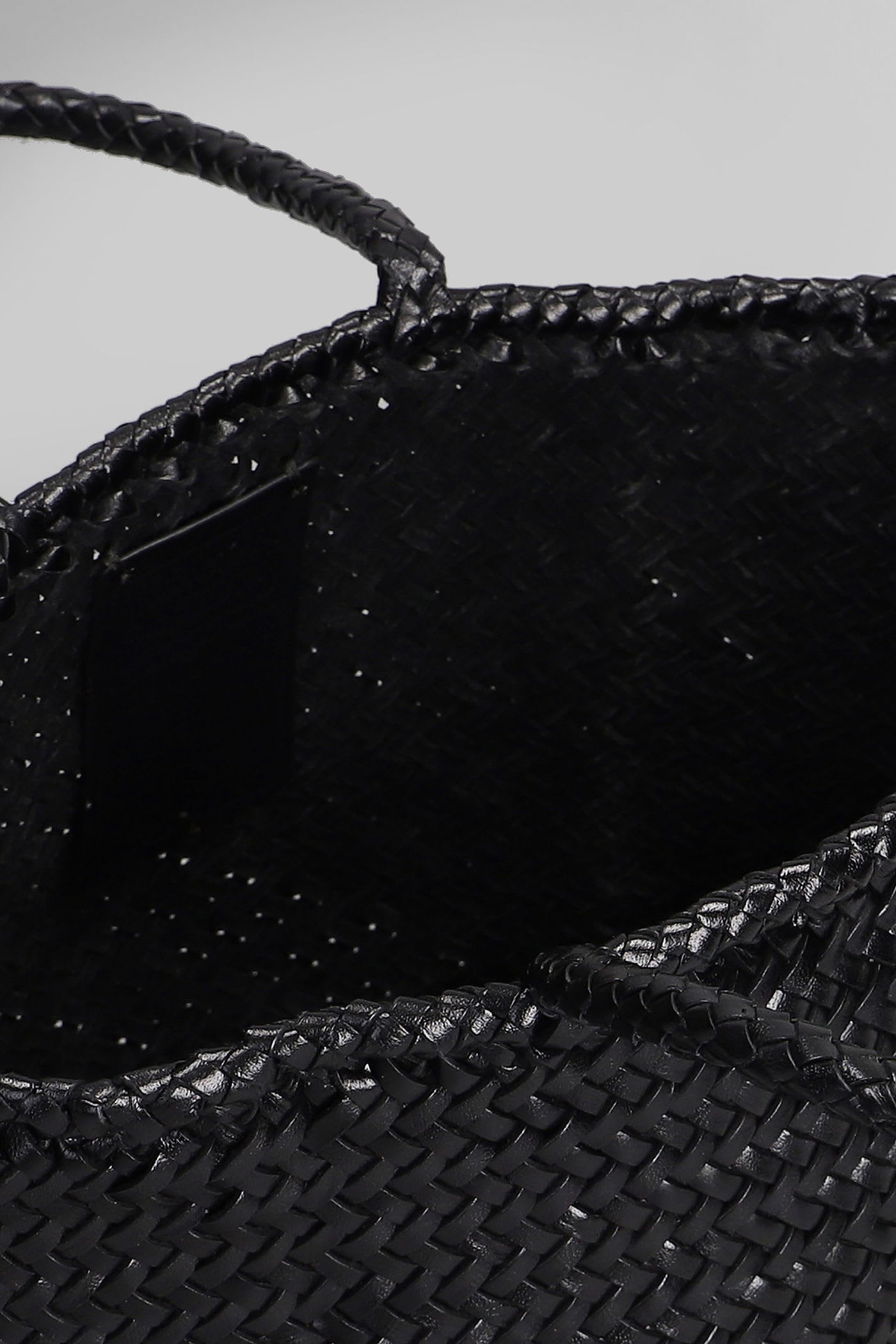 Dragon Diffusion Grace Basket Small Tote In Black Leather In Black