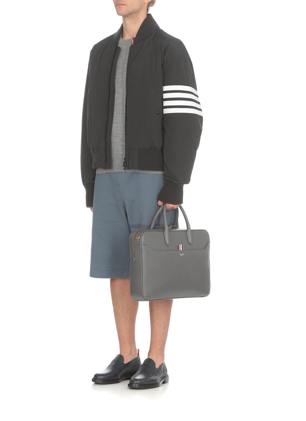 Shop Thom Browne Sweater In Grey