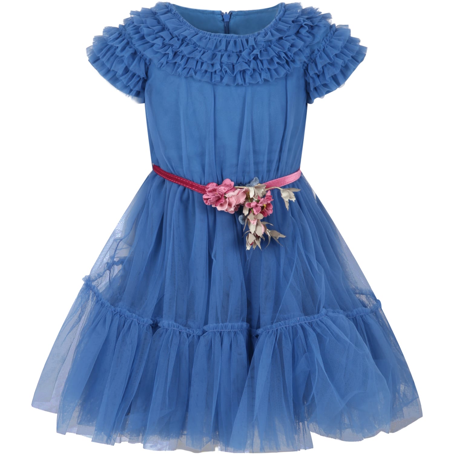 Monnalisa Blue Dress For Girl