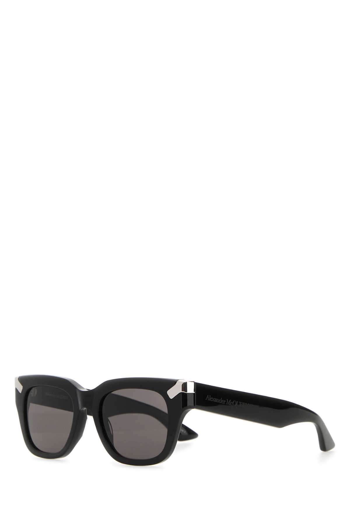 Alexander McQueen Black Acetate Punk Rivet Sunglasses