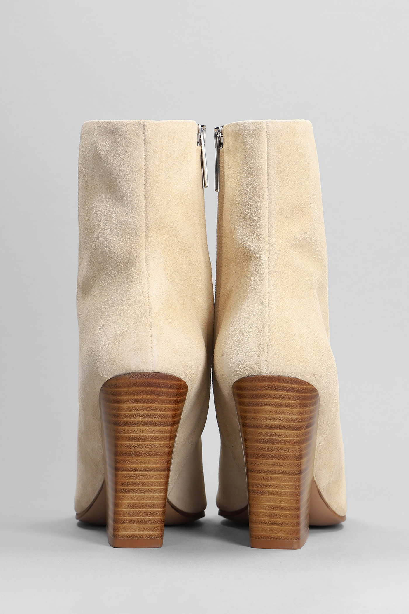 Shop Paris Texas Jane Texan Ankle Boots In Beige Suede