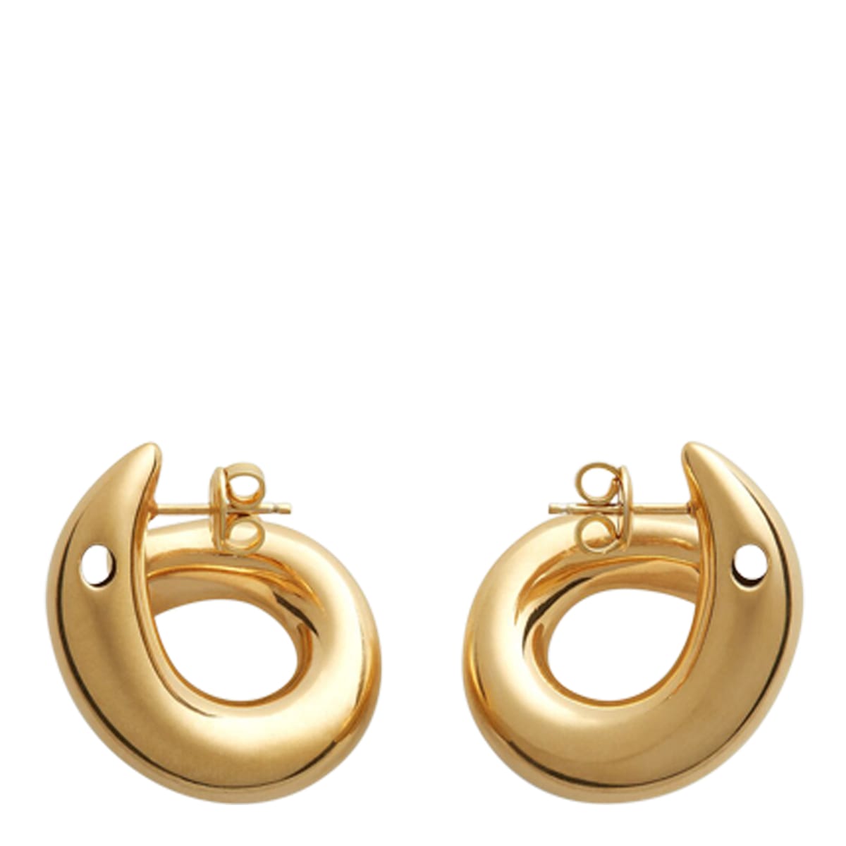 Shop Bottega Veneta Sardine Earrings In Golden