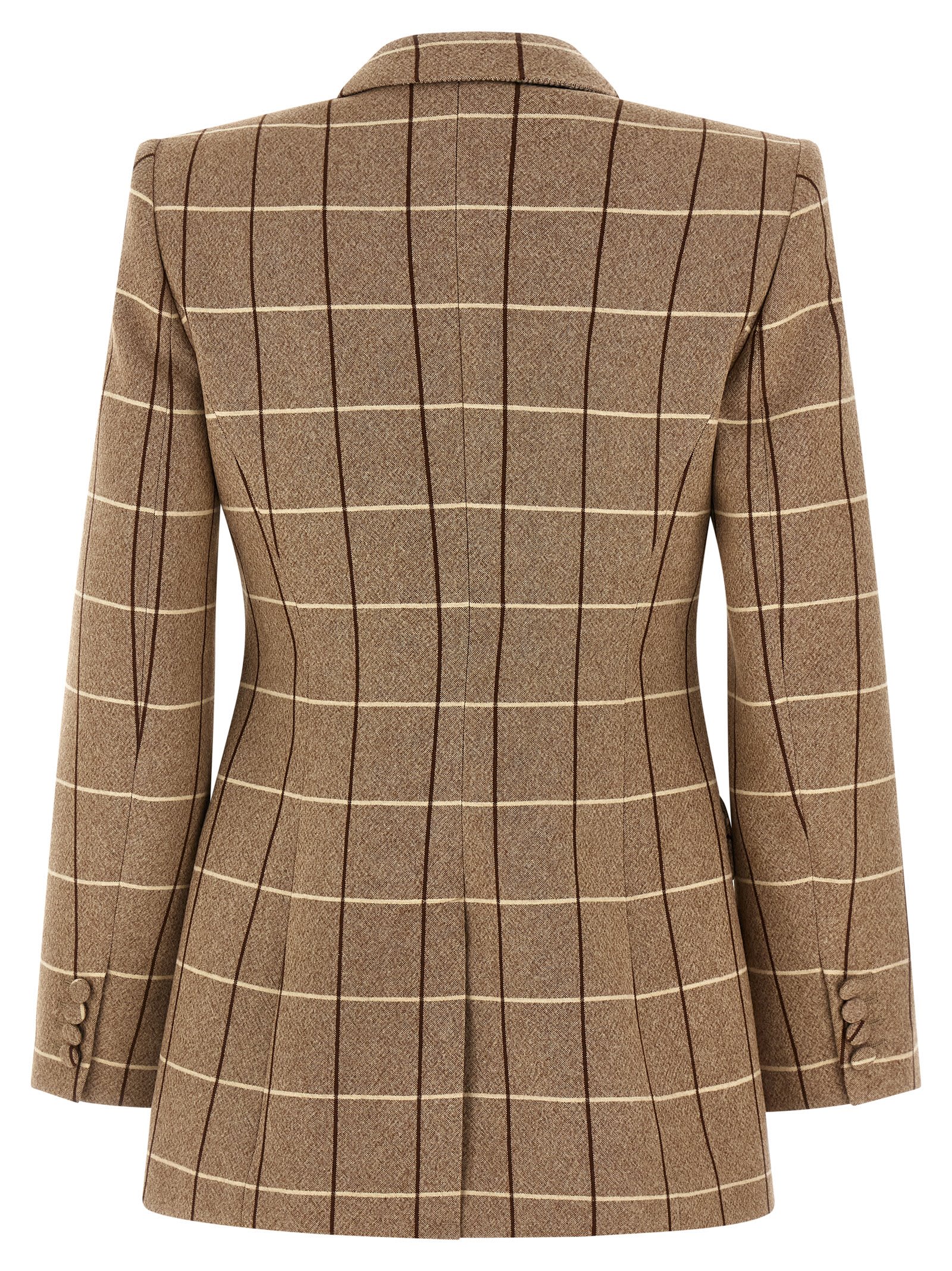 Valentino Garavani Double-breasted Blazer Blazers Beige In Brown