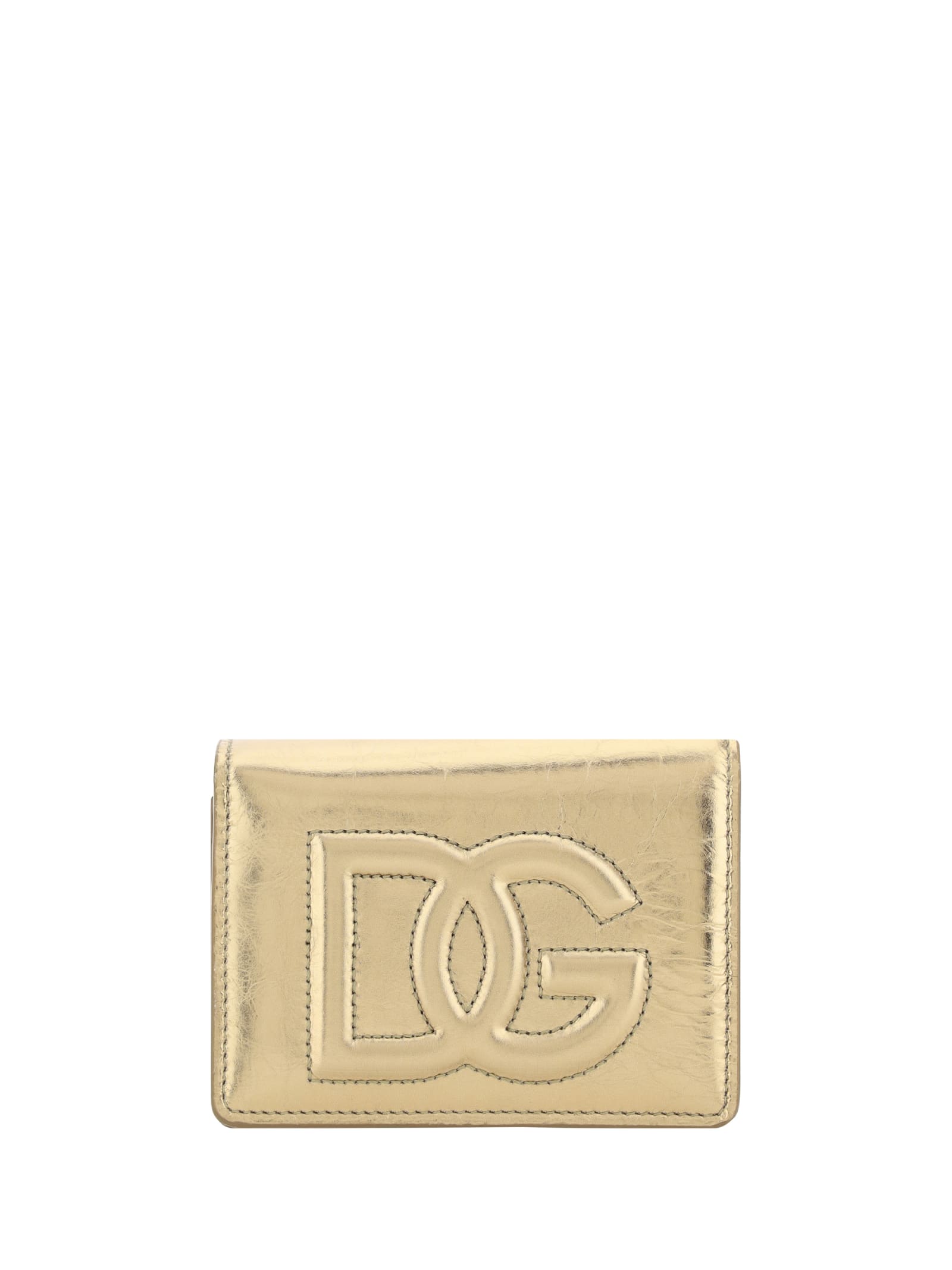 Dolce & Gabbana Continental Wallet In Gold