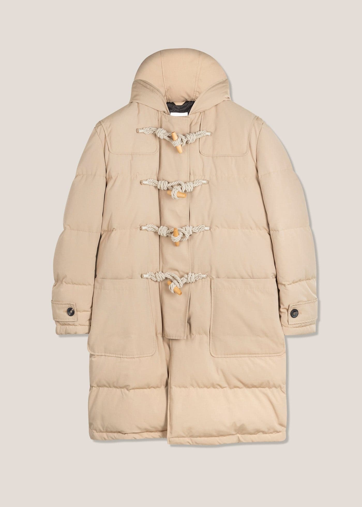 Doppiaa Aarhs Beige Down-filled Montgomery In Neutral