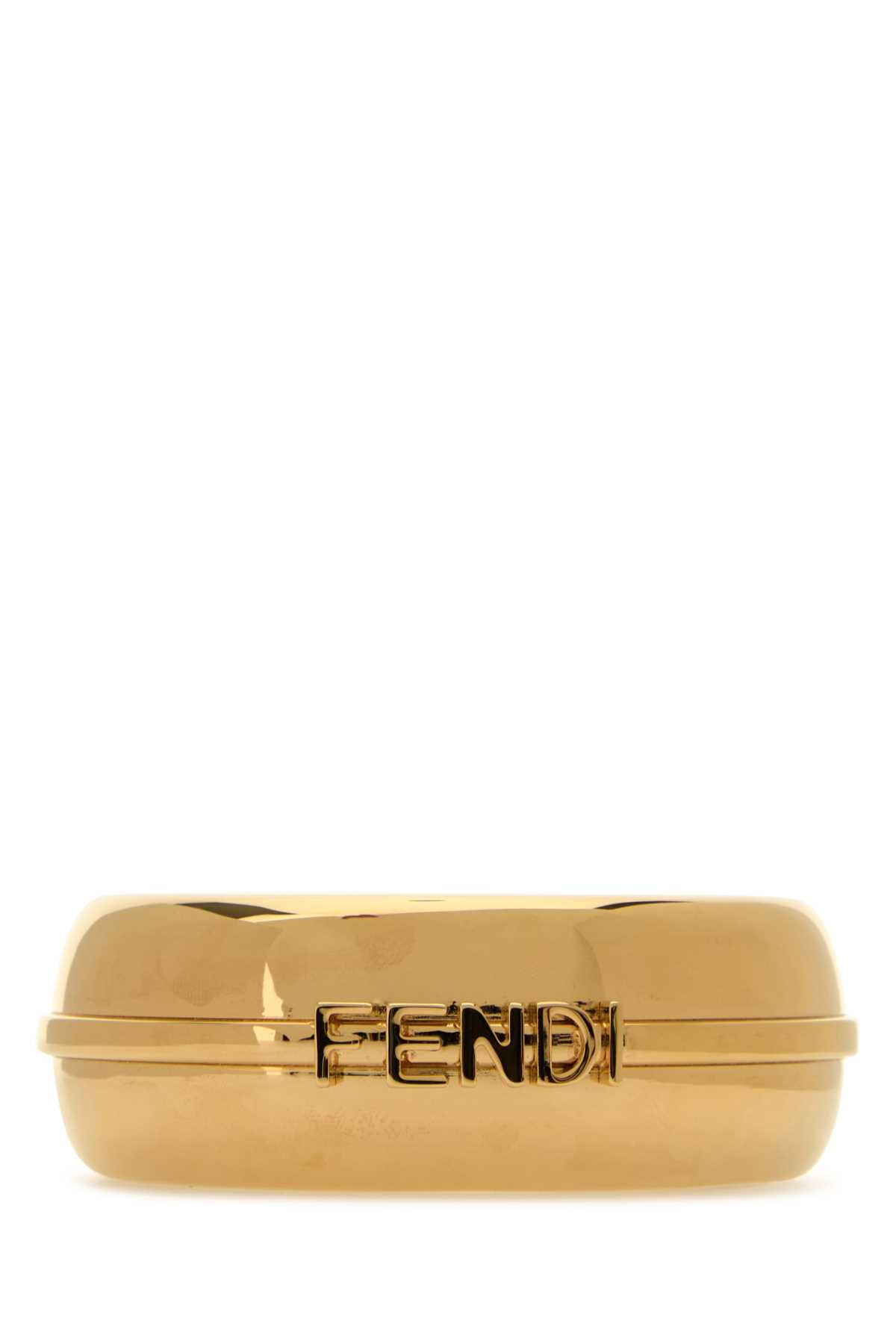 Shop Fendi Gold Metal Graphy Bracelet In Orosoft