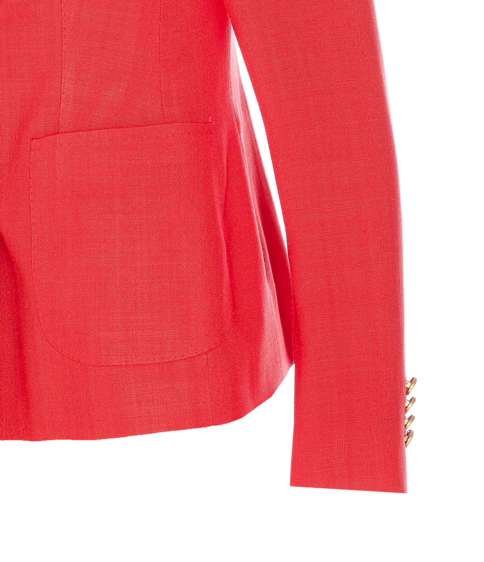 Tagliatore Double-breasted Blazer With Structured Shoulders In Red