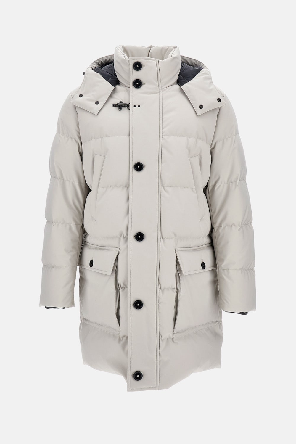Fay Hooded Padded Coat In Gray