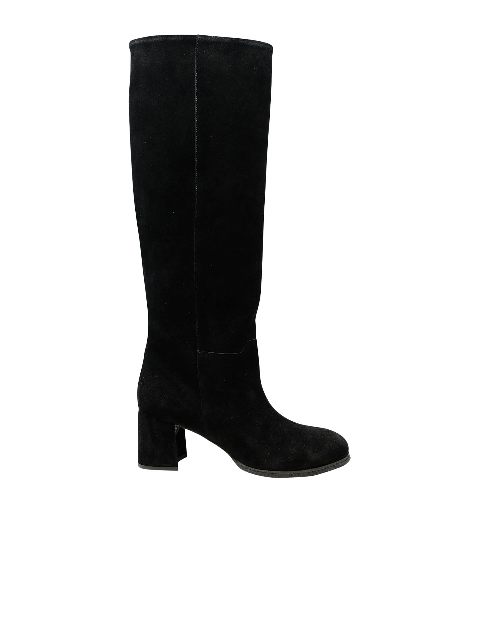 Del Carlo Dressing Gownrto  Dafne Black Suede Ankle Boots
