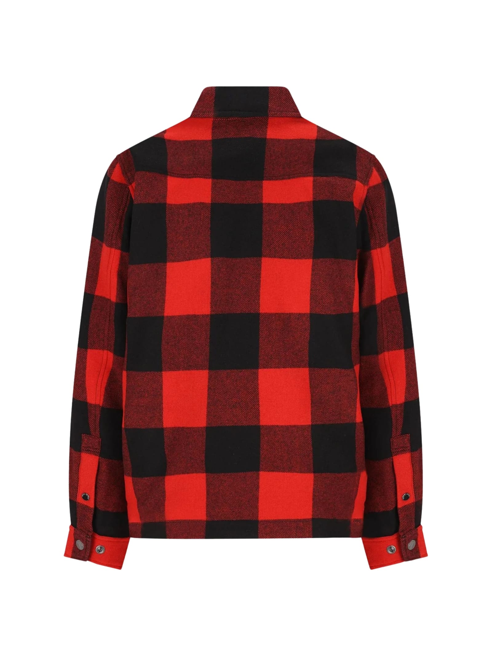 Woolrich Jacket With Chest Pockets And Collared Neck In Red