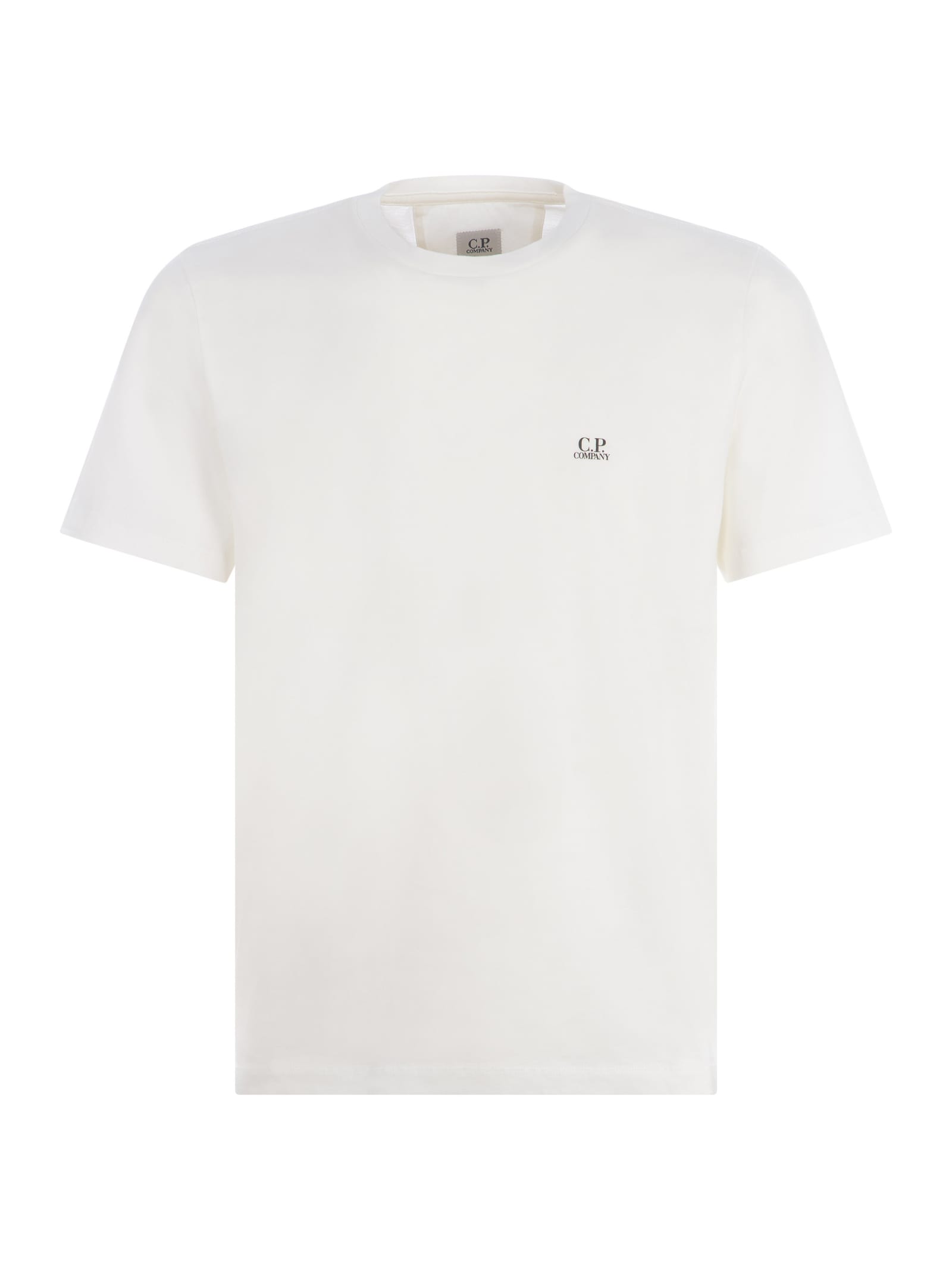 Shop C.p. Company T-shirt  In Cotton In Bianco