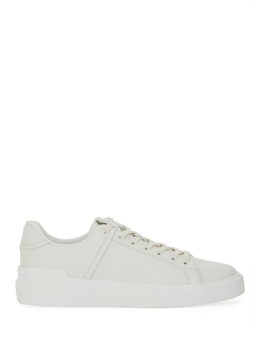 Shop Balmain B-court Sneaker In White