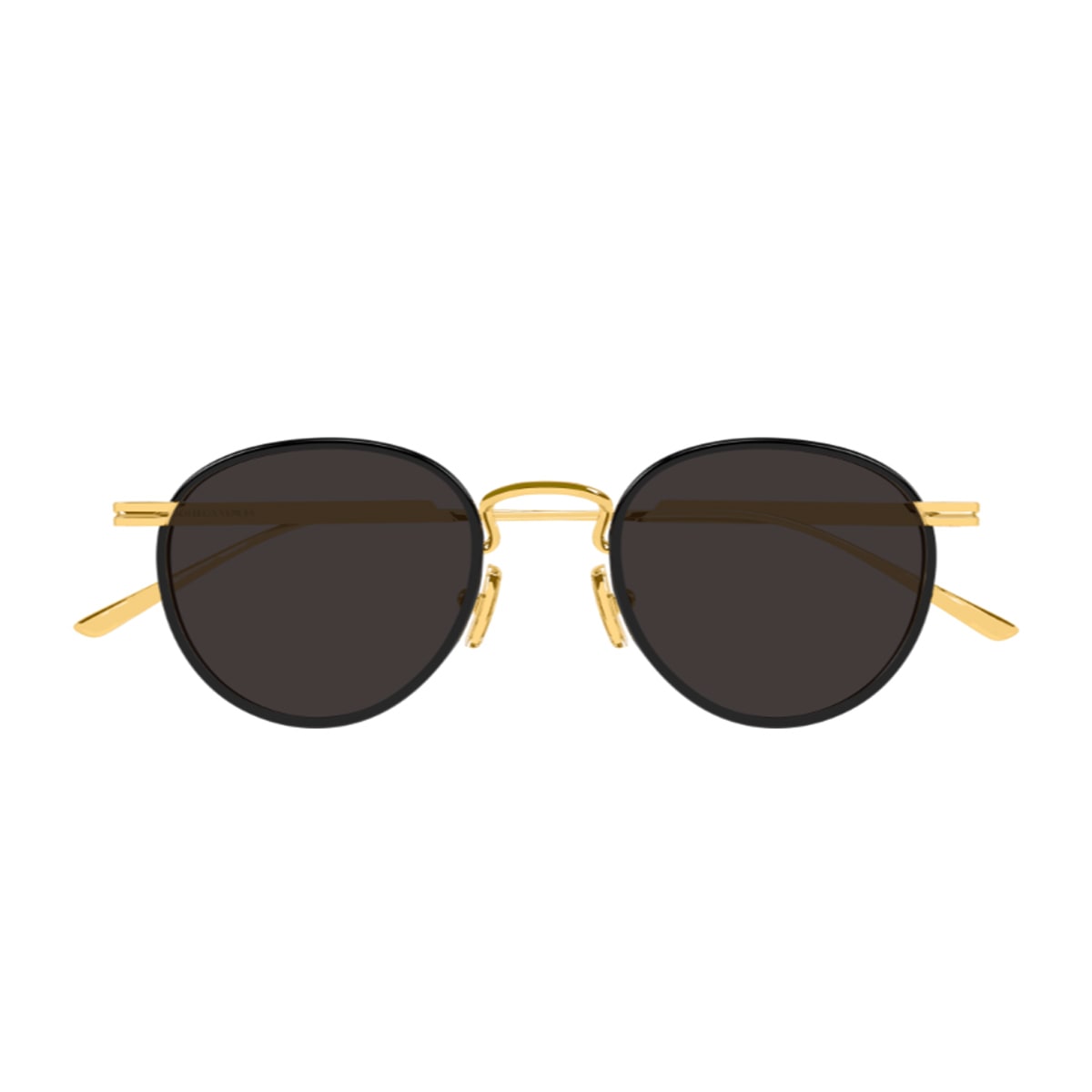 Bottega Veneta Bv1389s Linea Ribbon 001 Gold Grey Sunglasses In Gold