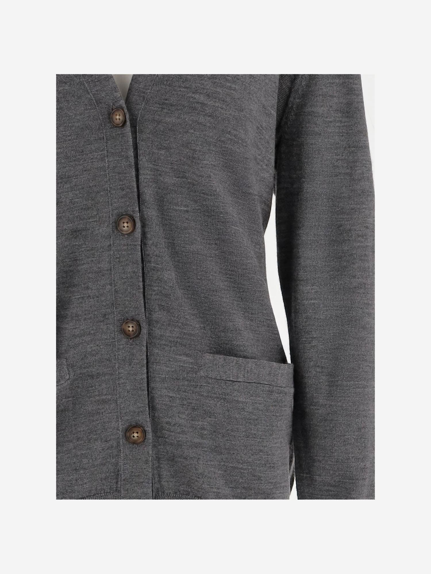 Polo Ralph Lauren Button-front Patch-pocket Cardigan In Gray