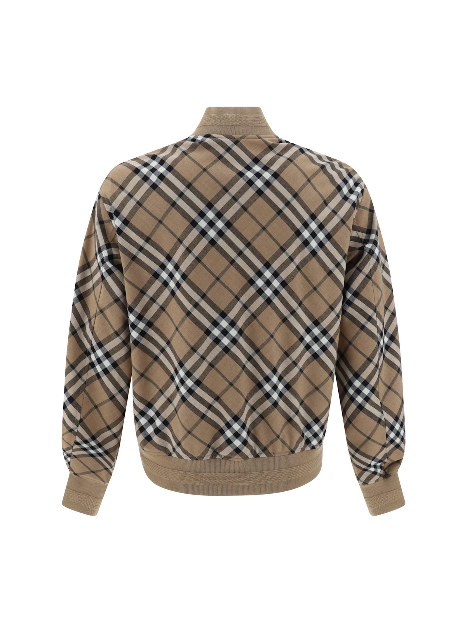 Shop Burberry Bomber Jacket In Linden Ip Check