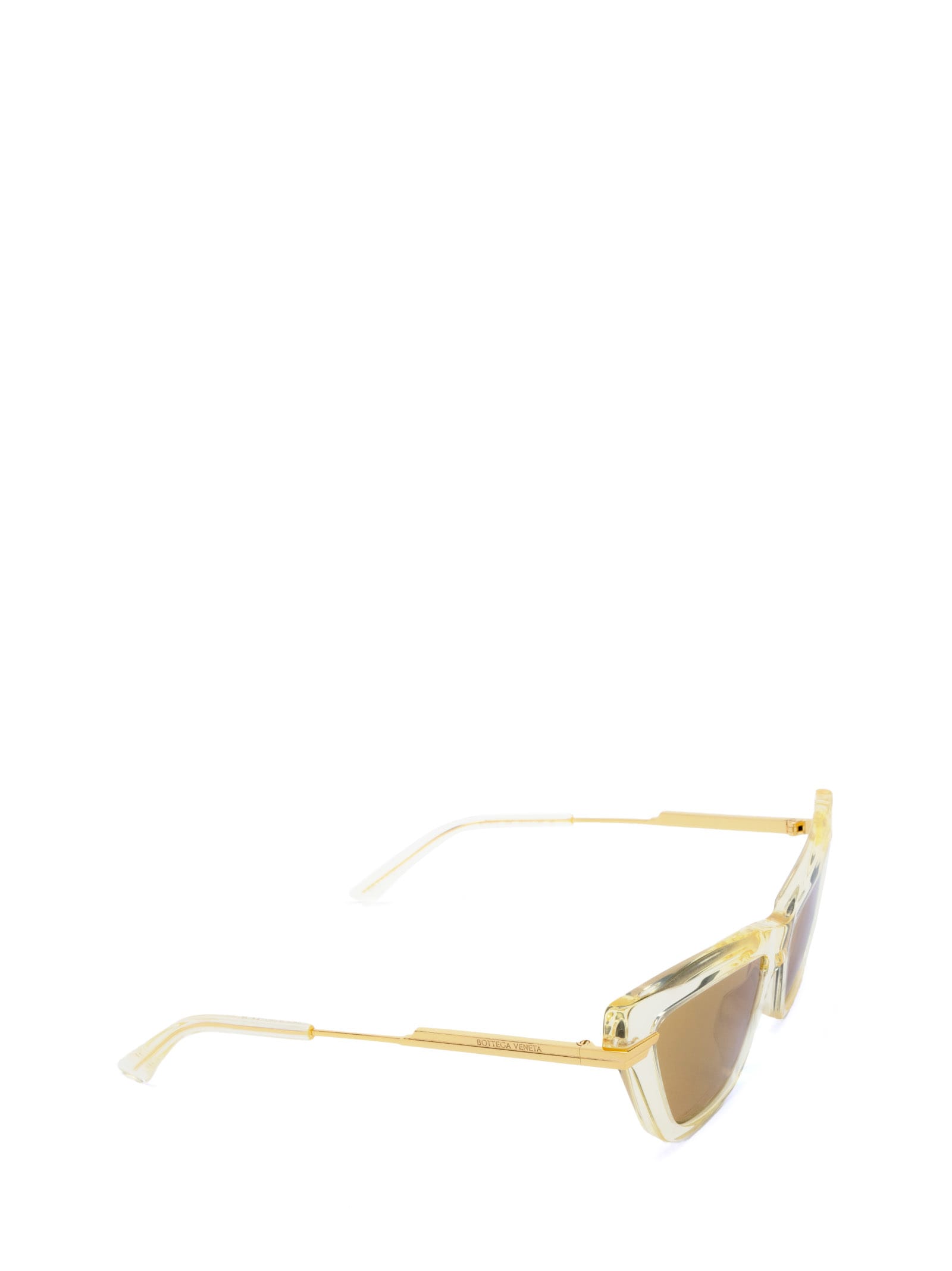 Shop Bottega Veneta Bv1241s Yellow Sunglasses
