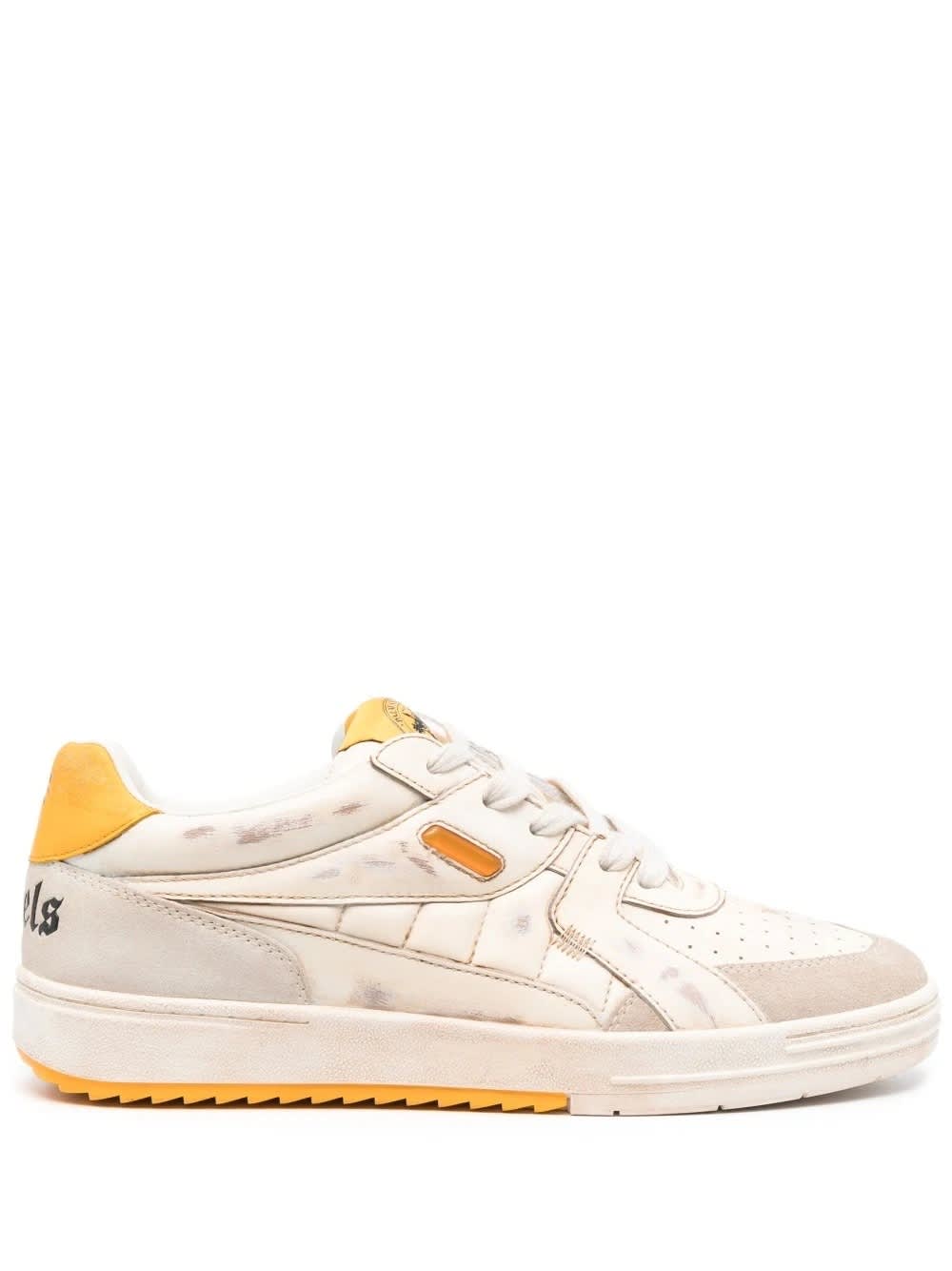 Palm Angels Palm University Low-top Sneakers In Bianco