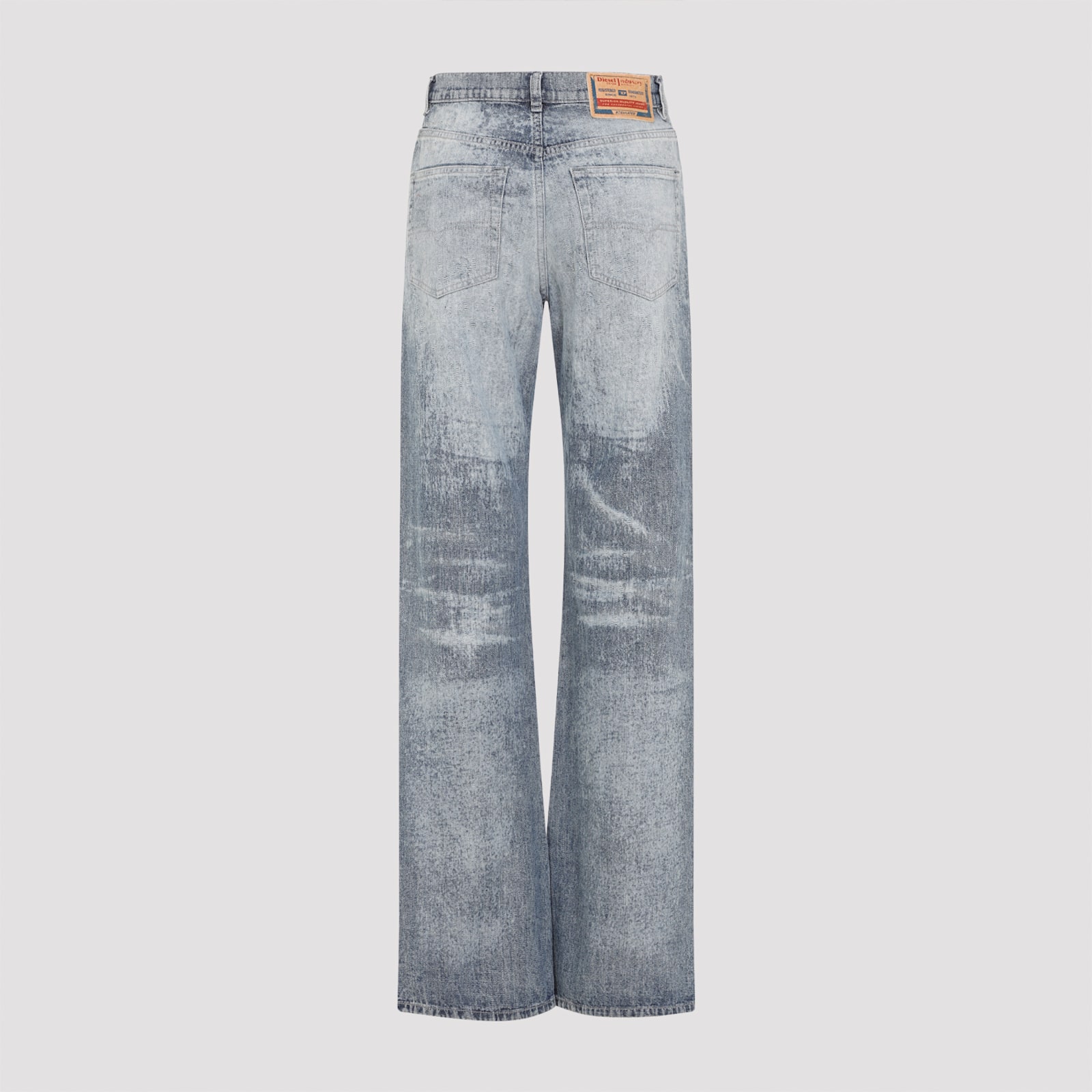 Diesel Vintage Inspired Five Pocket Denim Trousers In Gray