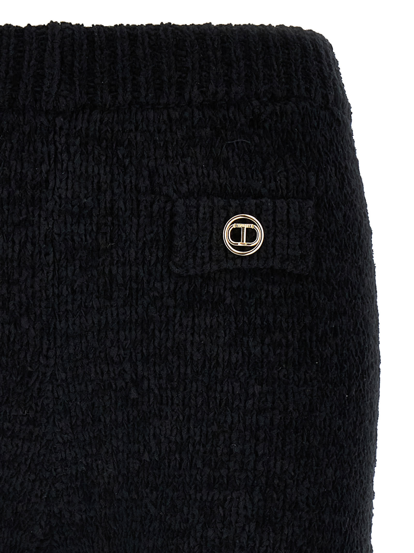 Twinset Oval T Bermuda And Short Black In Black