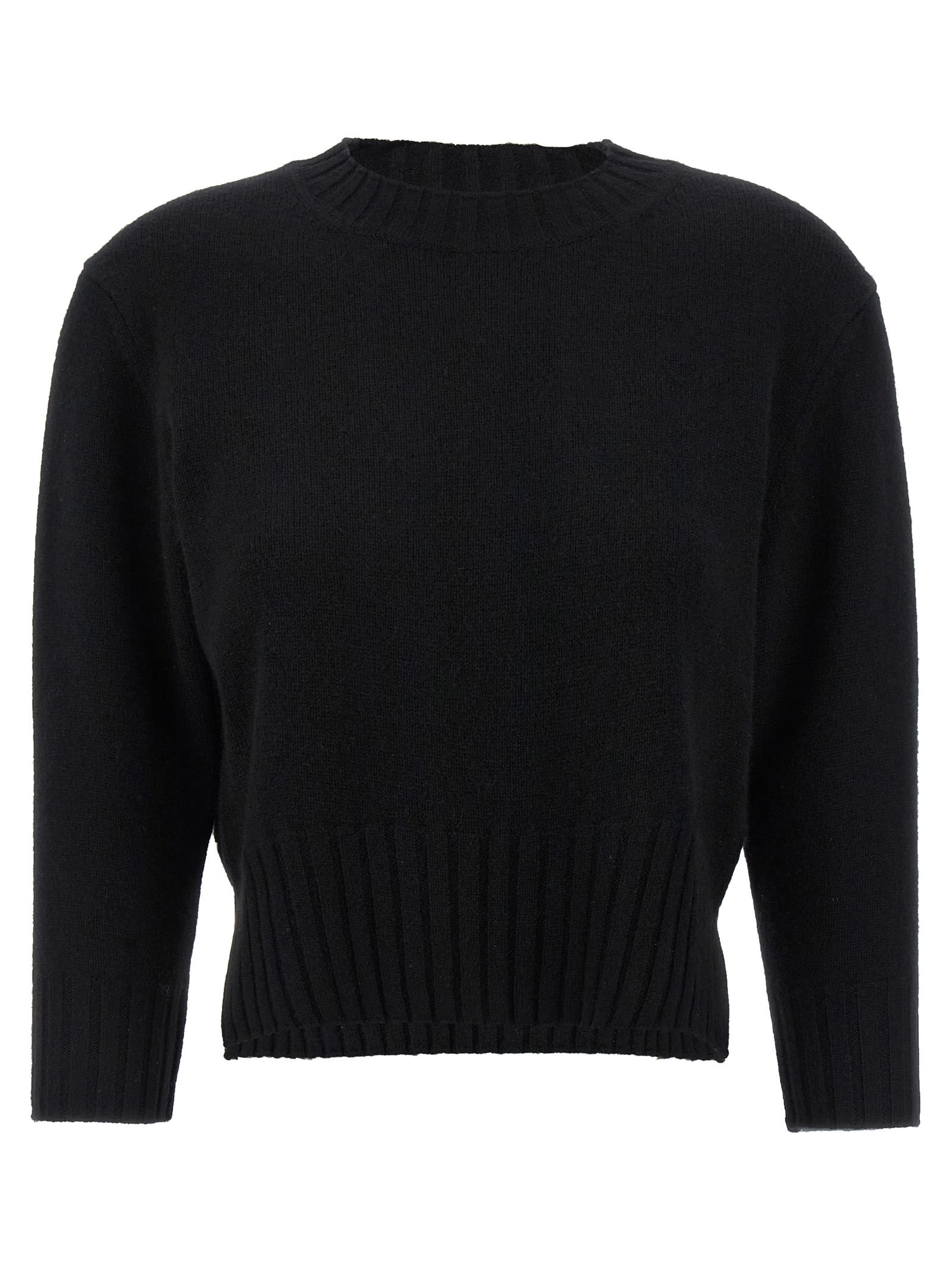 Loulou Studio Mora Lds Cropped Sweater In Black