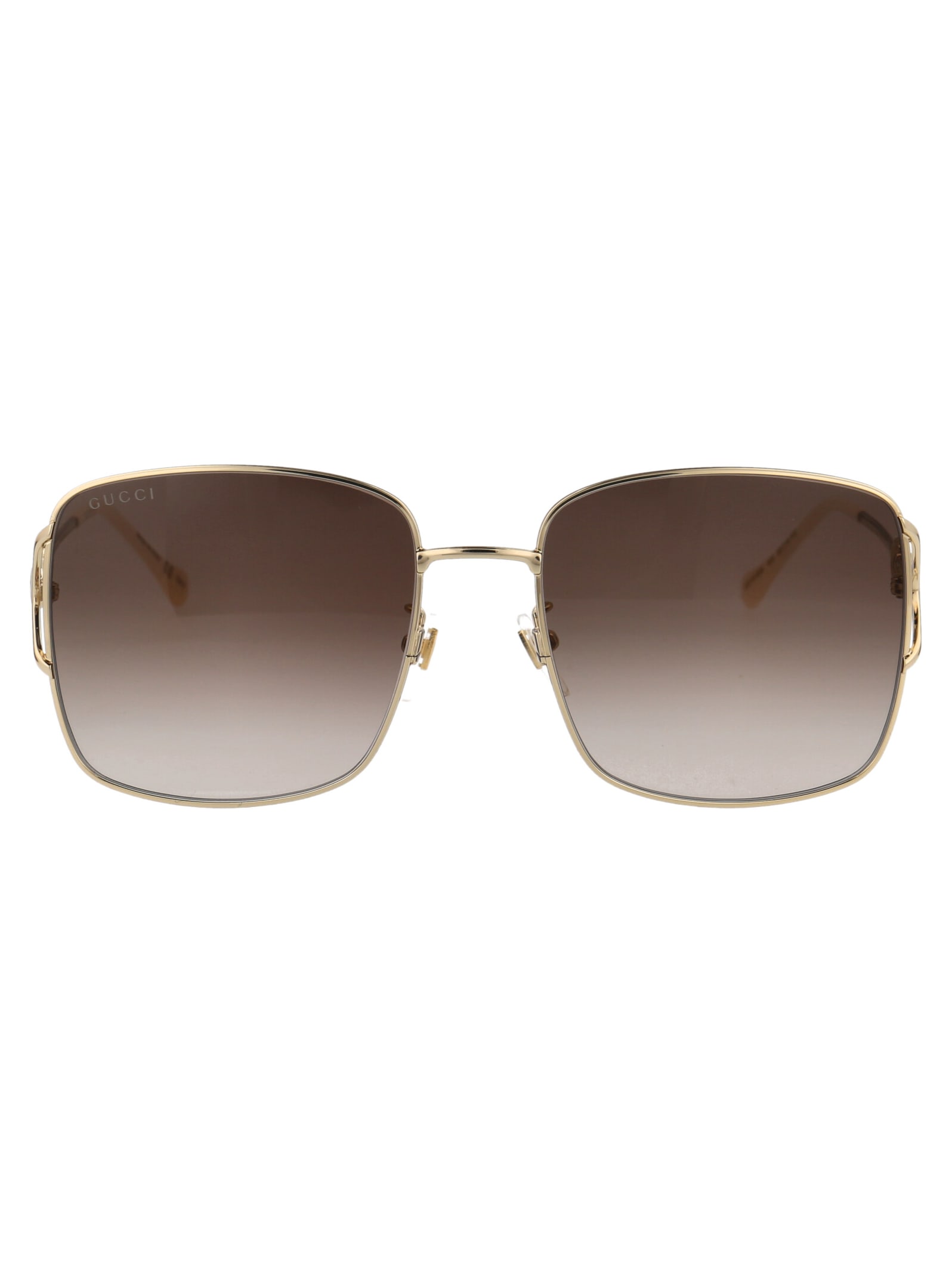 Shop Gucci Gg1018sk Sunglasses In 003 Gold Gold Brown