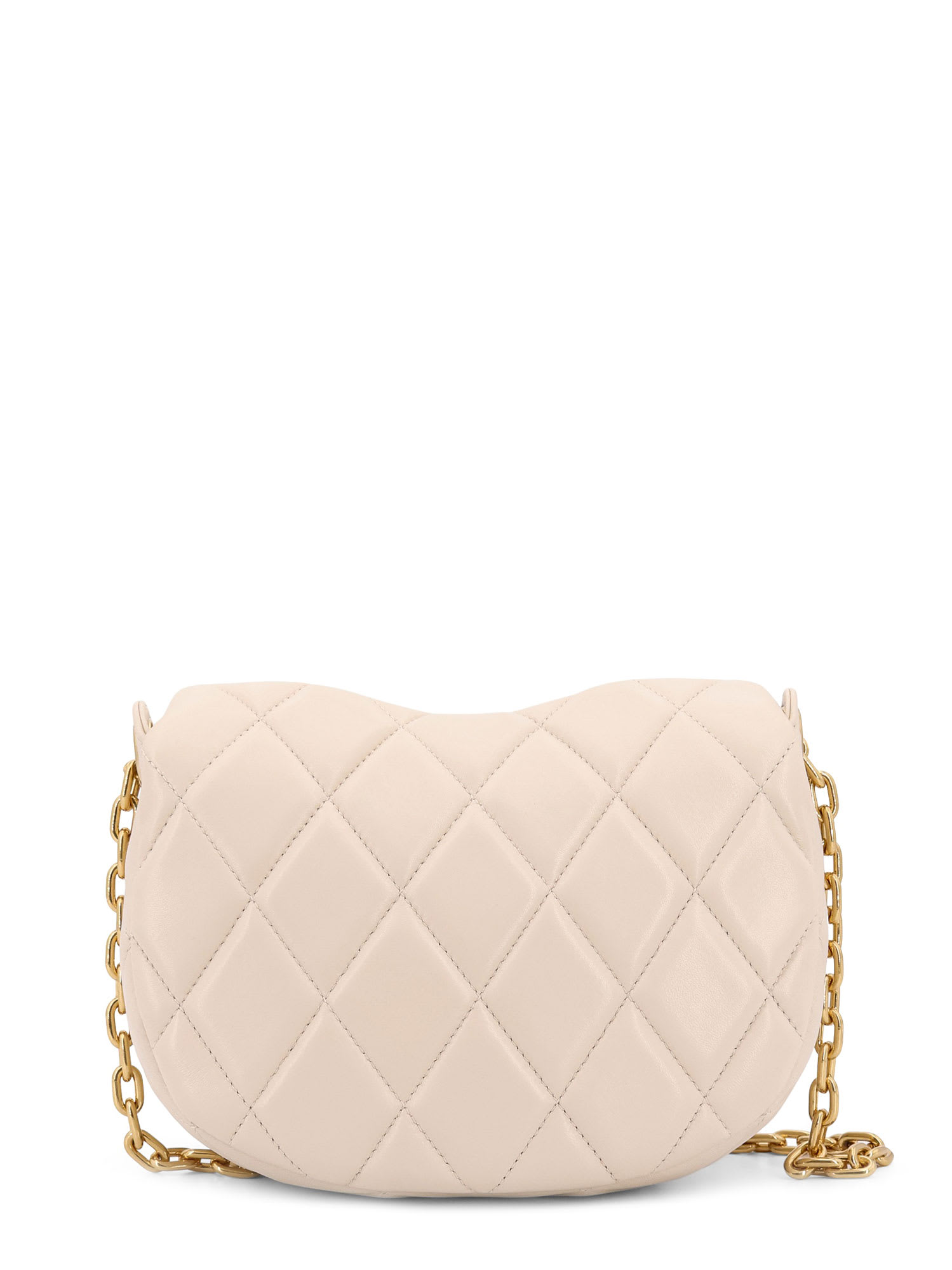 Burberry Rocking Horse Quilted Leather Shoulder Bag In White