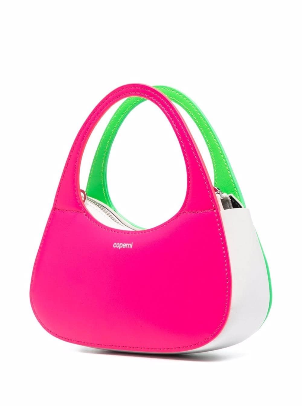 Coperni Micro Swipe Tricolor Leather Handbag With Logo
