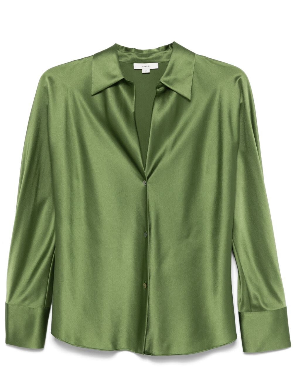 Shop Vince Bias Ls Blouse In Syc Sycamore