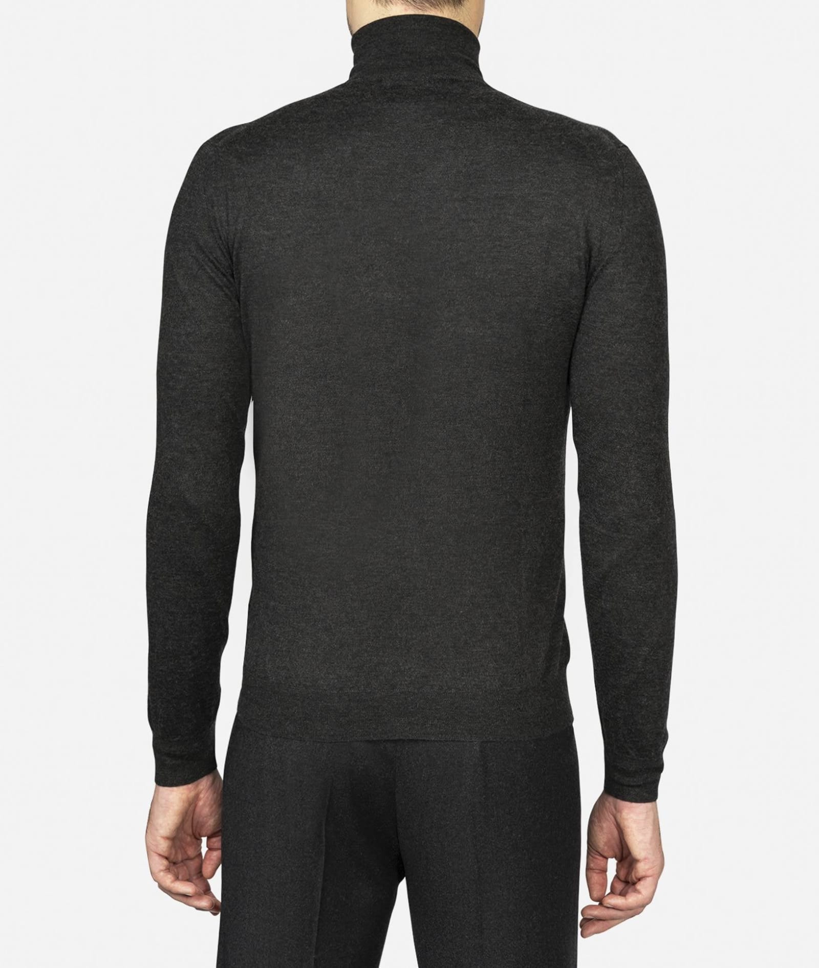 Shop Larusmiani Turtleneck Sweater Pullman Sweater In Dimgray