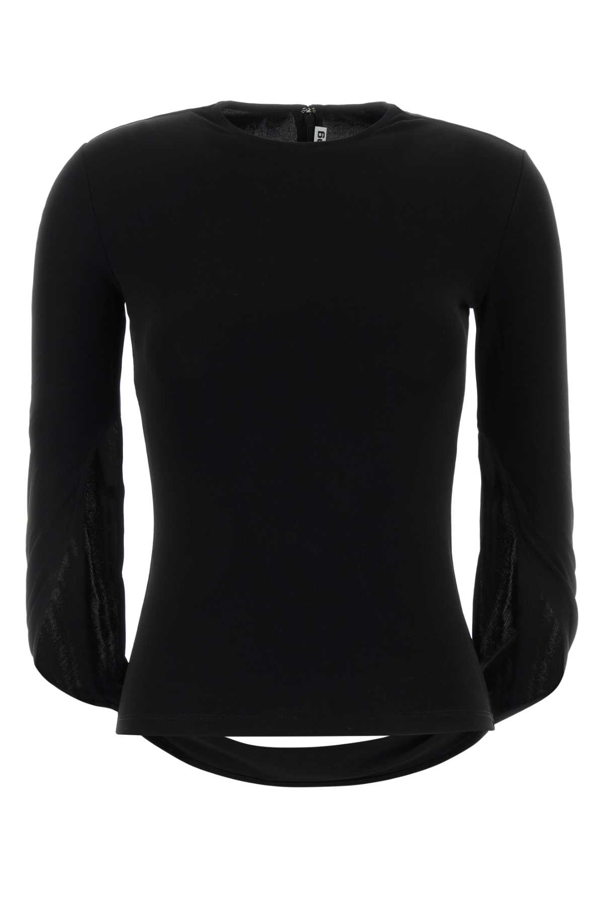 Alexander Wang Black Stretch Viscose Top