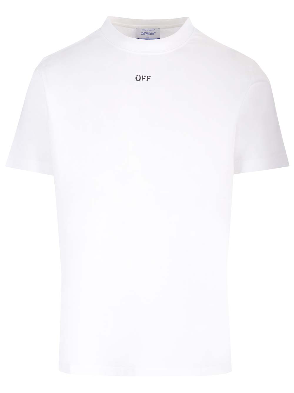 Shop Off-white Slim White Off T-shirt In Black