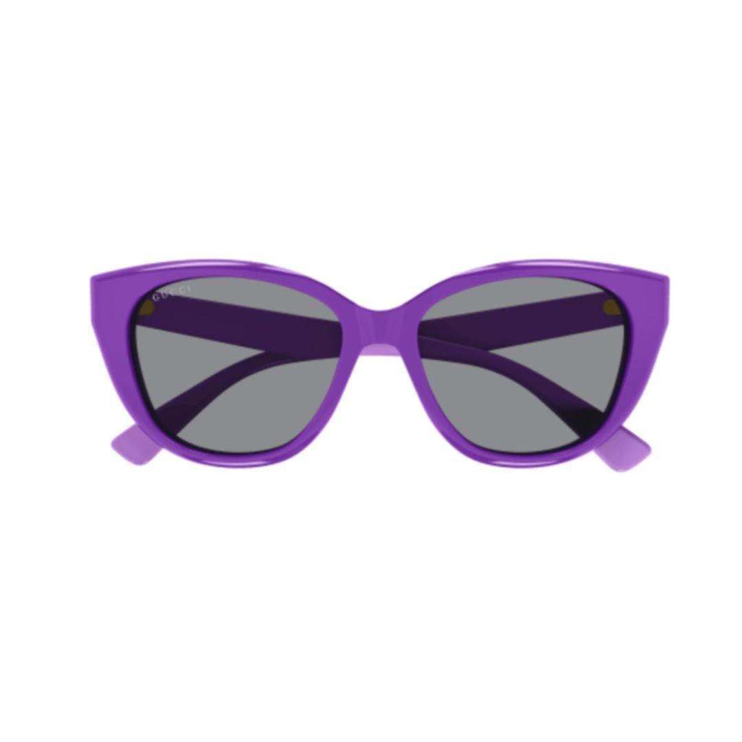 Shop Gucci Cat-eye Frame Sunglasses In 004 Violet Violet Grey