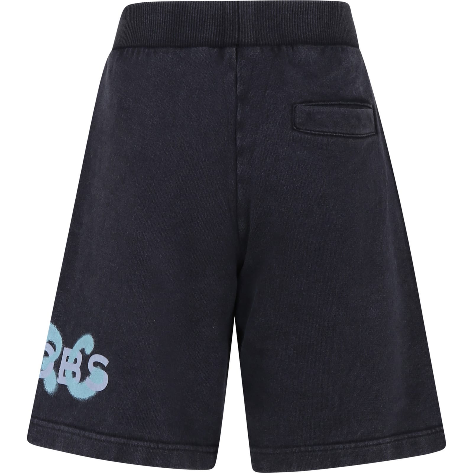 Shop Little Marc Jacobs Black Shorts For Boy With Logo