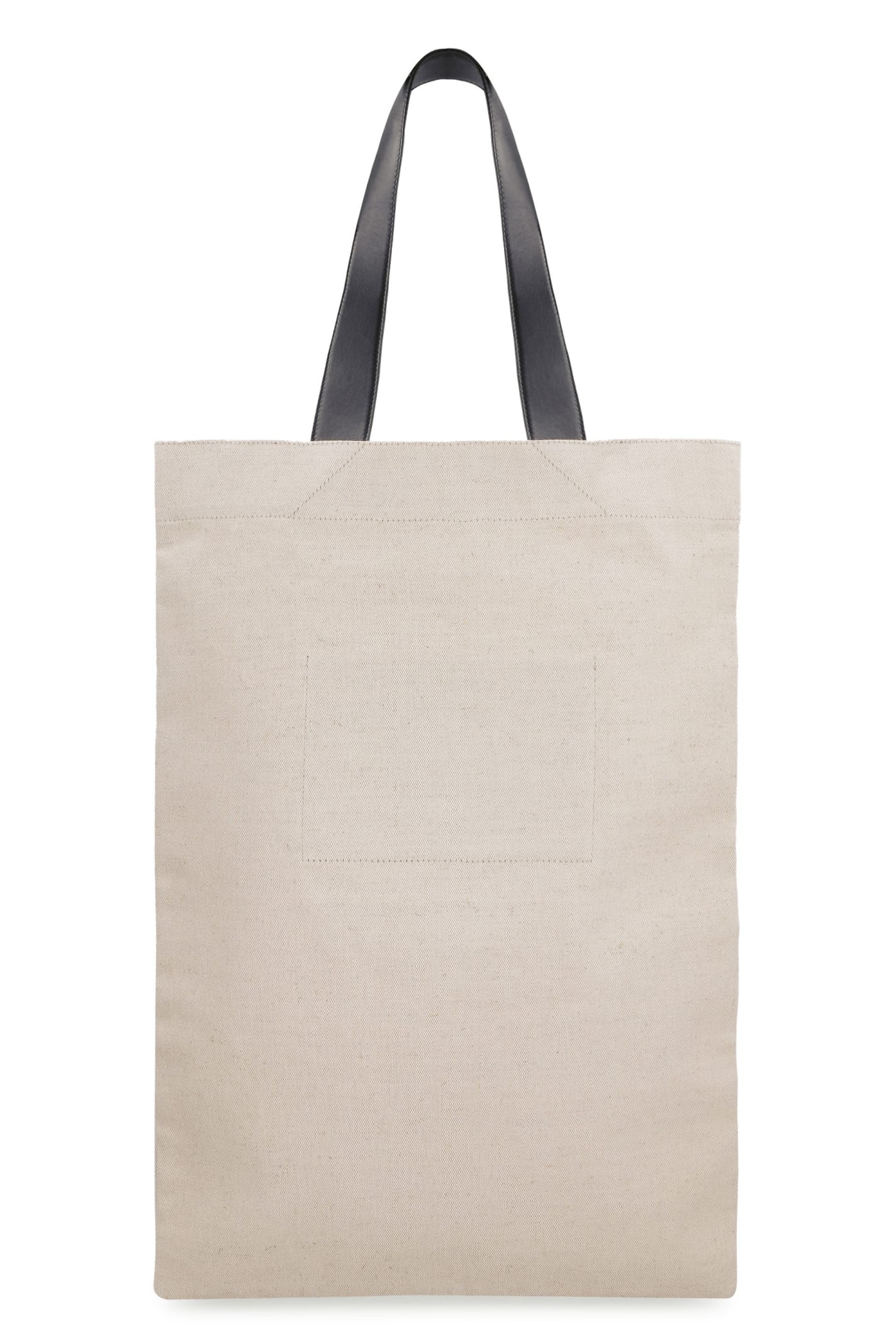 Shop Jil Sander Canvas Tote Bag In Ecru