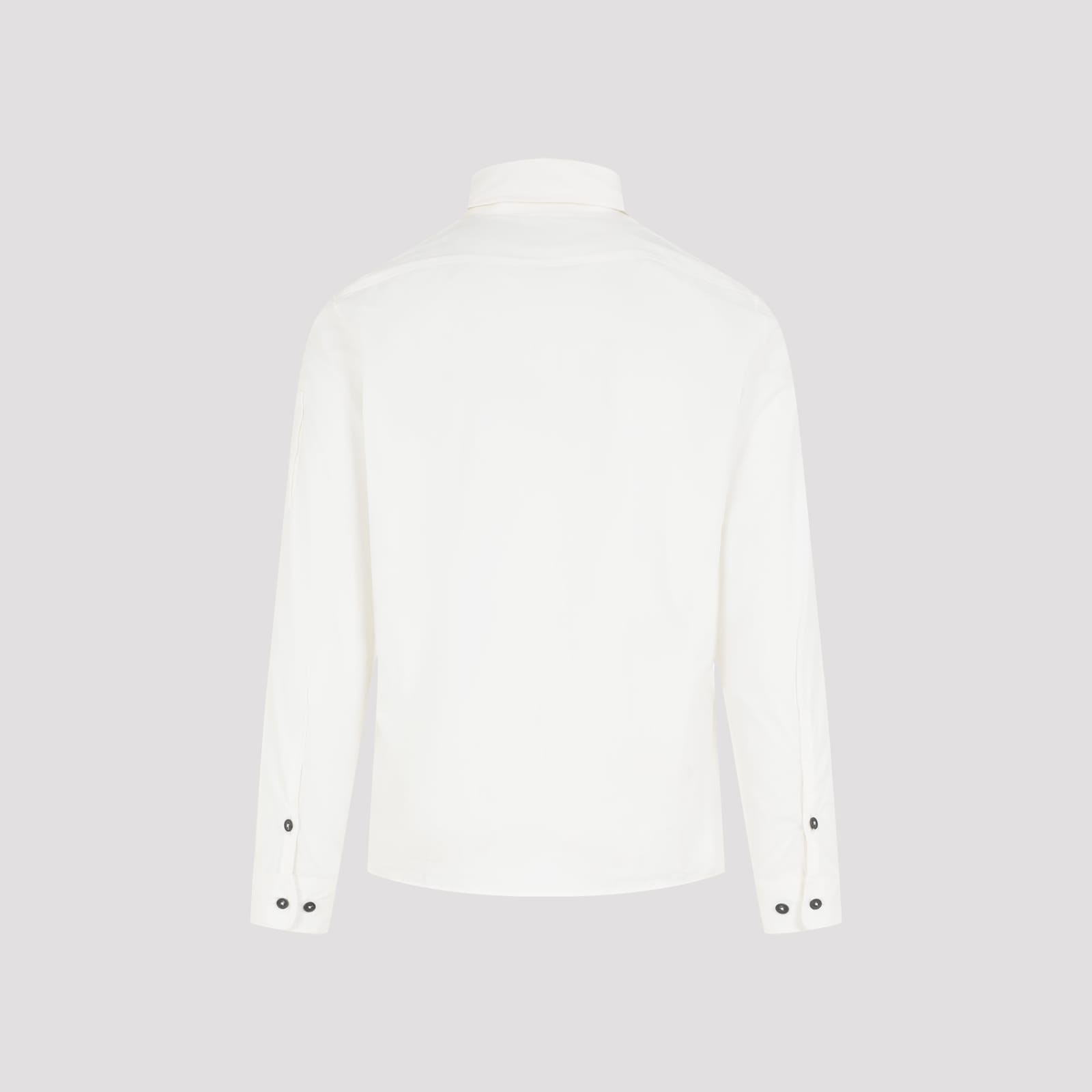 Shop C.p. Company Long Sleeves Shirt In Gauze White