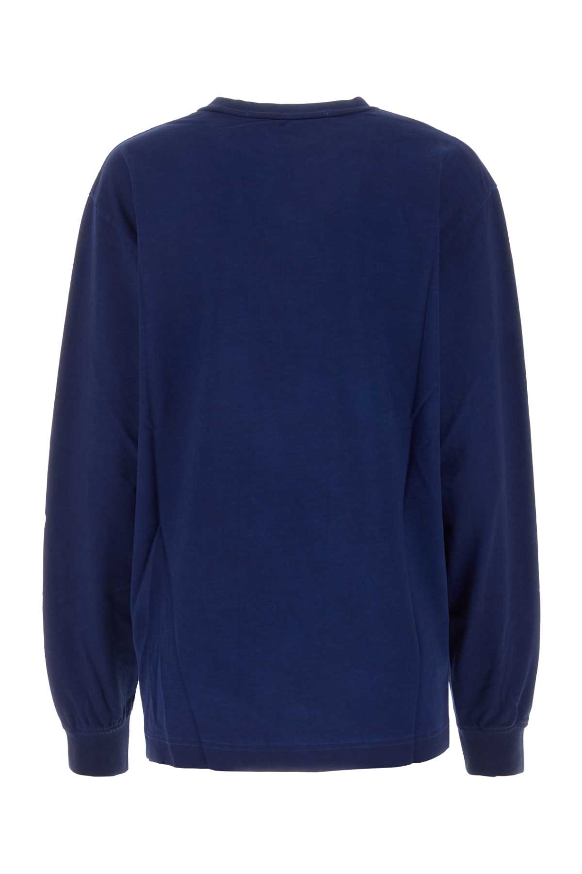 Alexander Wang Blue Cotton Oversize T-shirt In Darknavycombo