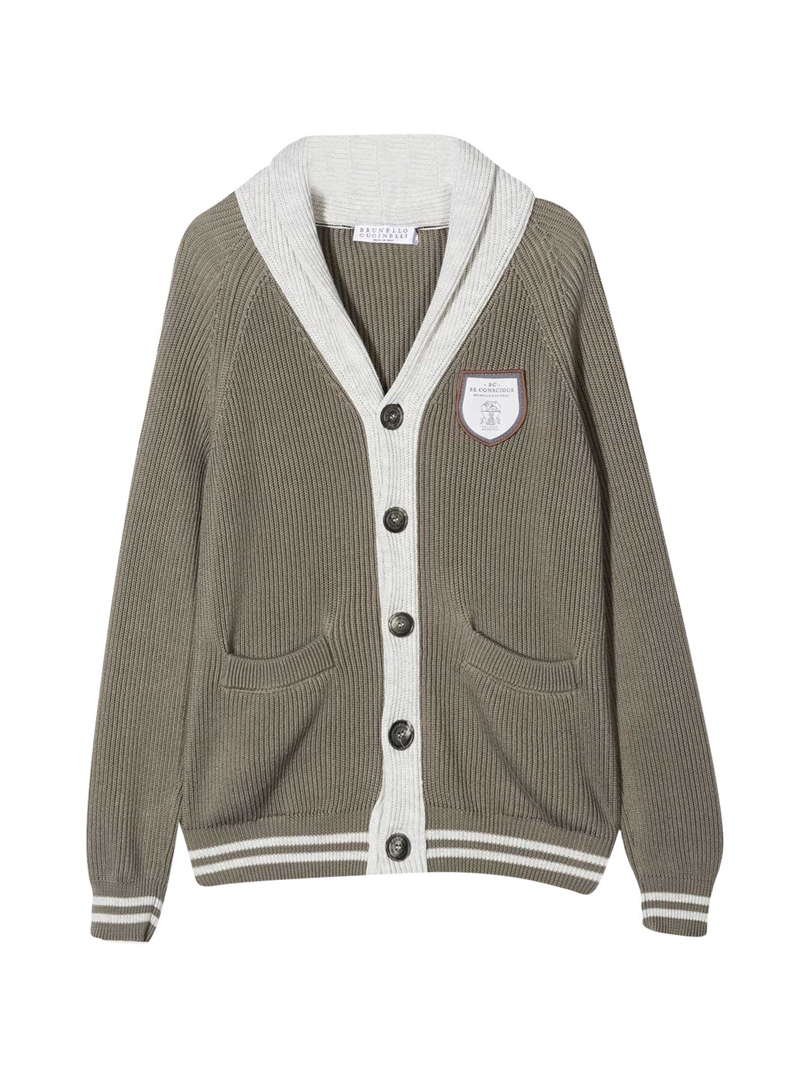 Brunello Cucinelli Teen Cardigan With Embroidery