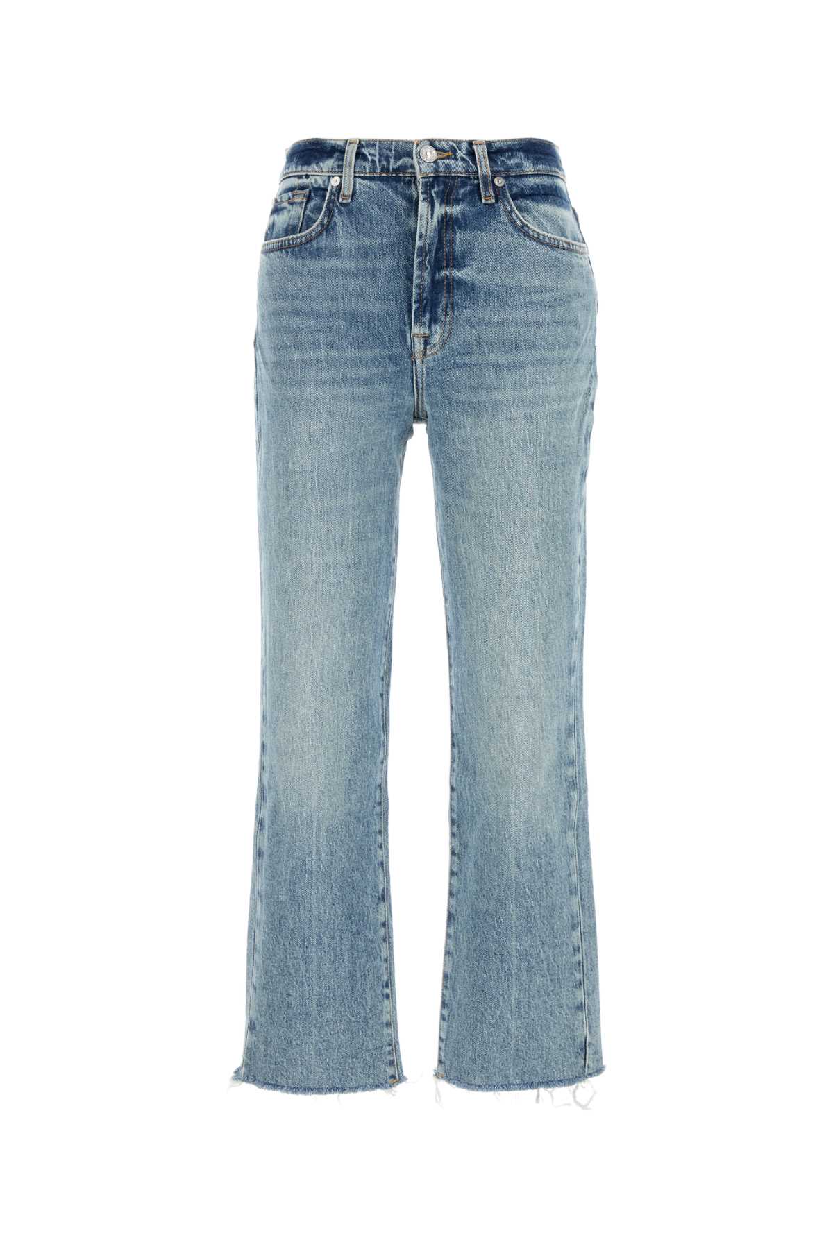 7 For All Mankind Stretch Denim Logan Stovepipe Jeans In Darkblue