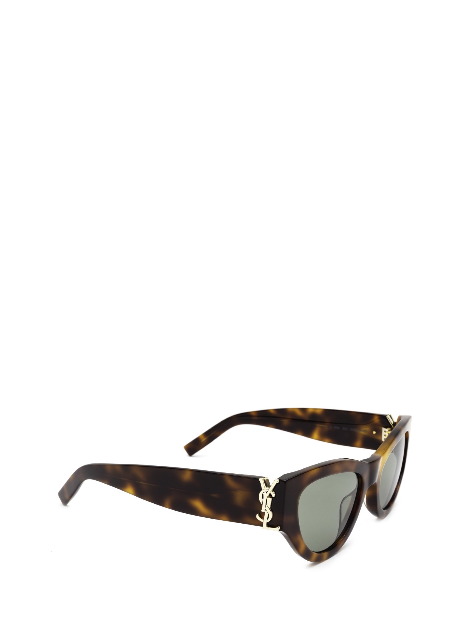 Shop Saint Laurent Sl M94 Havana Sunglasses