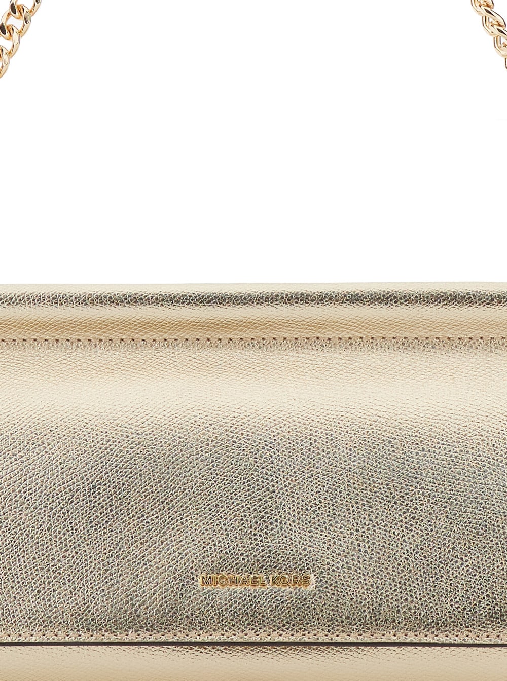 MICHAEL MICHAEL KORS CARMINE GOLD COLORED SHOULDER BAG WITH CHAIN STRAP AND LOGO EMBOSSED ON THE FRONT IN LEATHER WOMAN