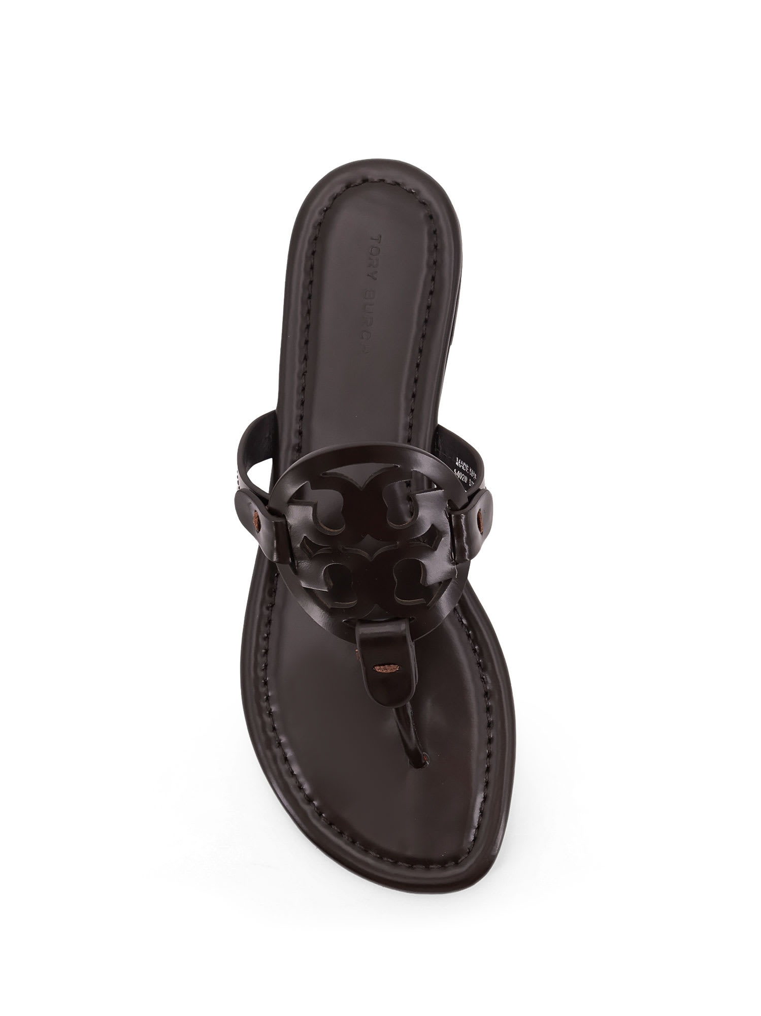 Tory Burch Miller Pave Logo Thong Sandals In Black