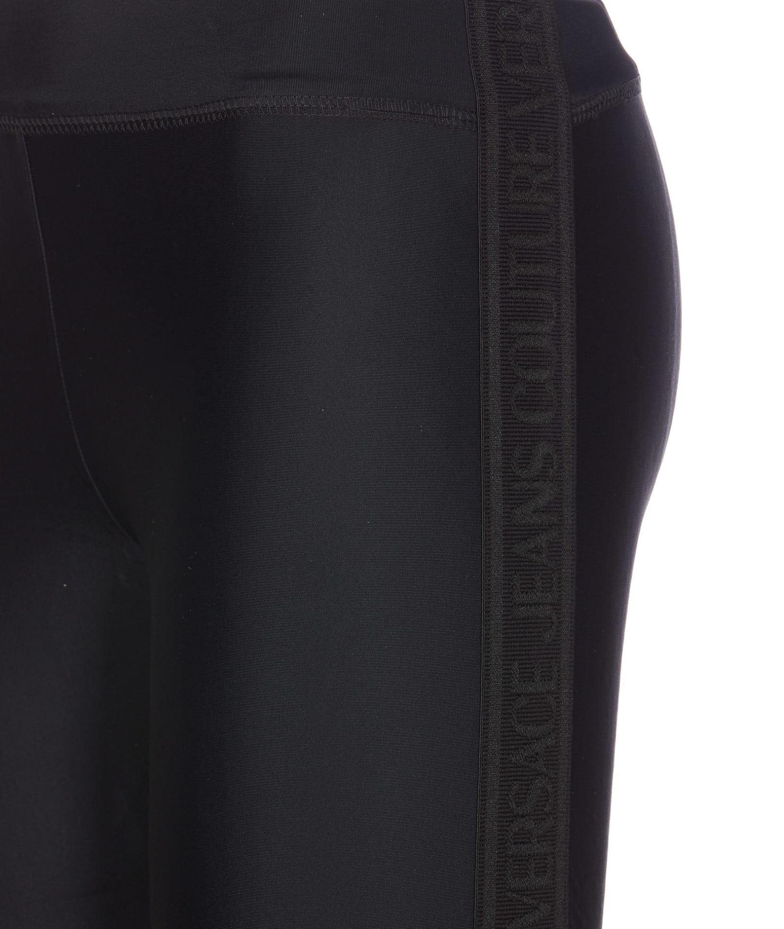 Shop Versace Jeans Couture Logo Leggings In Black