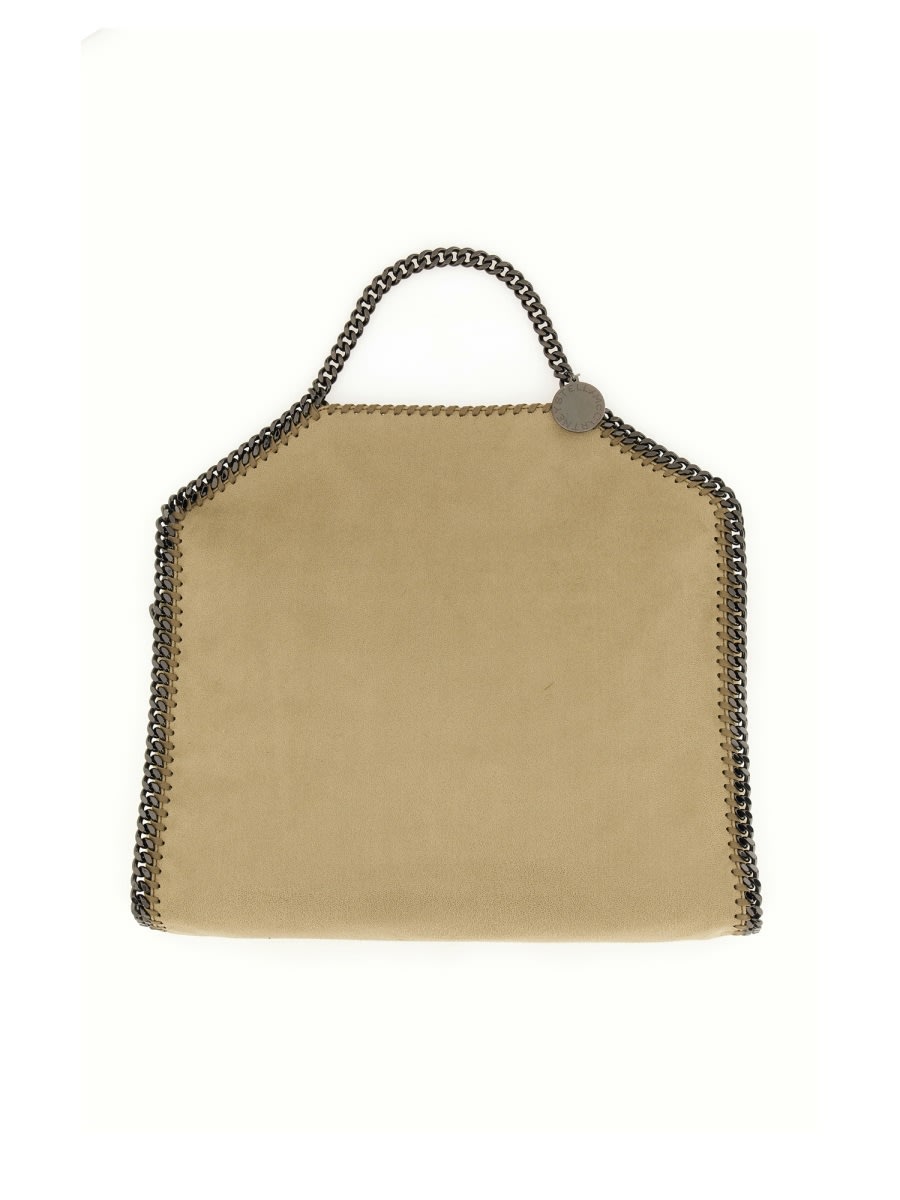 Shop Stella Mccartney Falabella Fold Over Bag In Beige