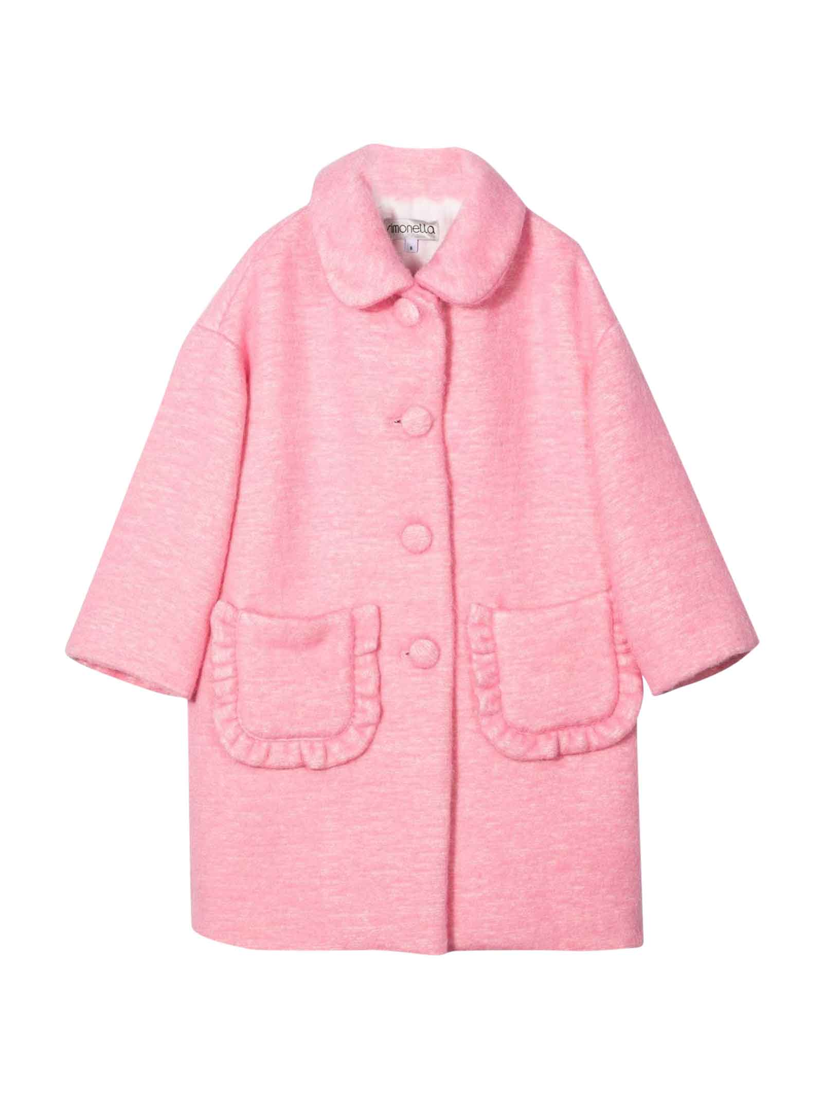 Simonetta Kids Teen Pink Girl Coat