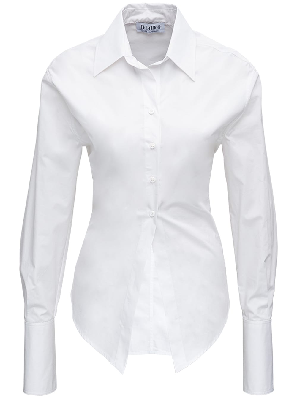 The Attico White Cotton Poplin Lily Shirt